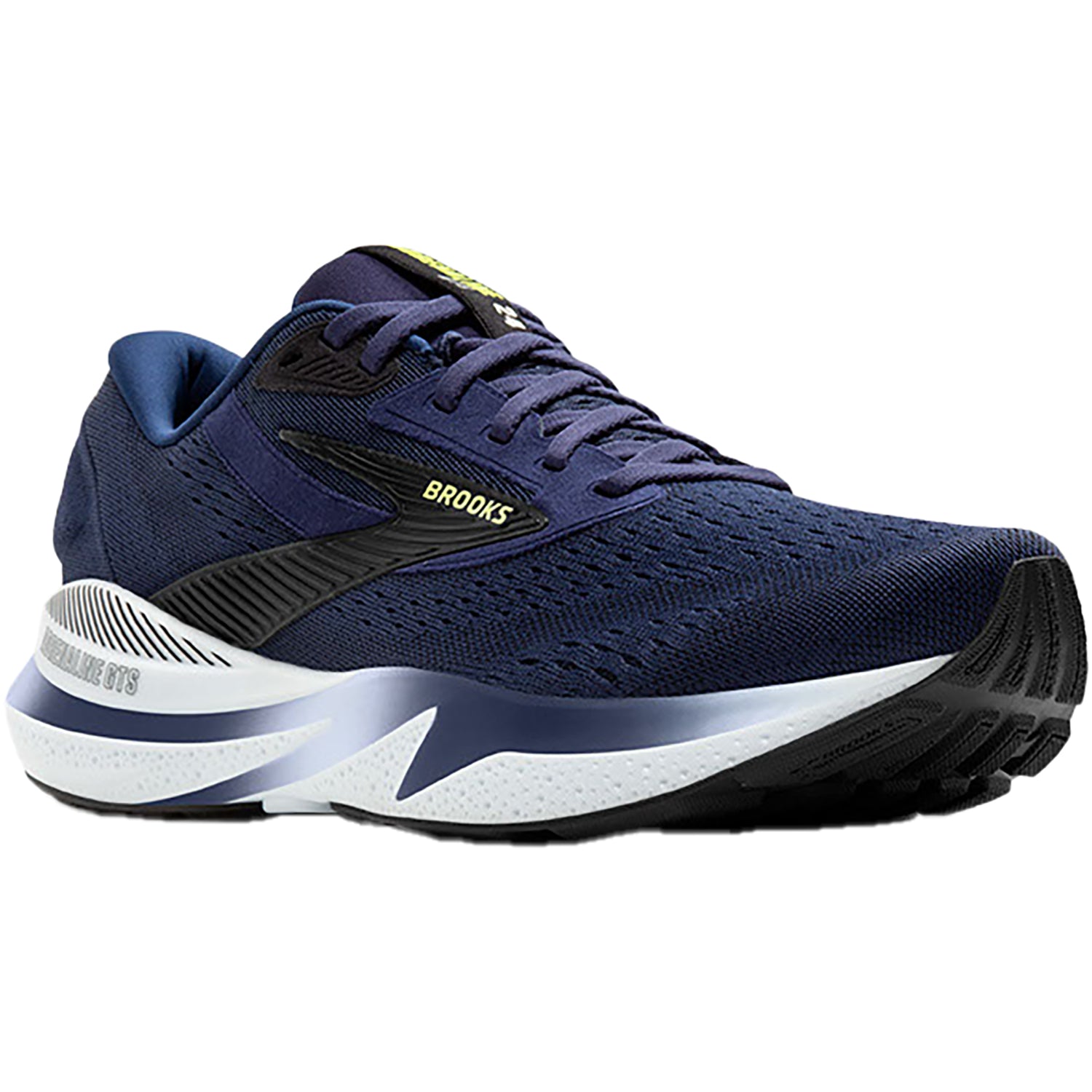 Mens Brooks Men's Brooks Adrenaline GTS 24 Peacoat/Black/Sharp Green Mesh (Stability Support) Peacoat/Black/Sharp Green Mesh