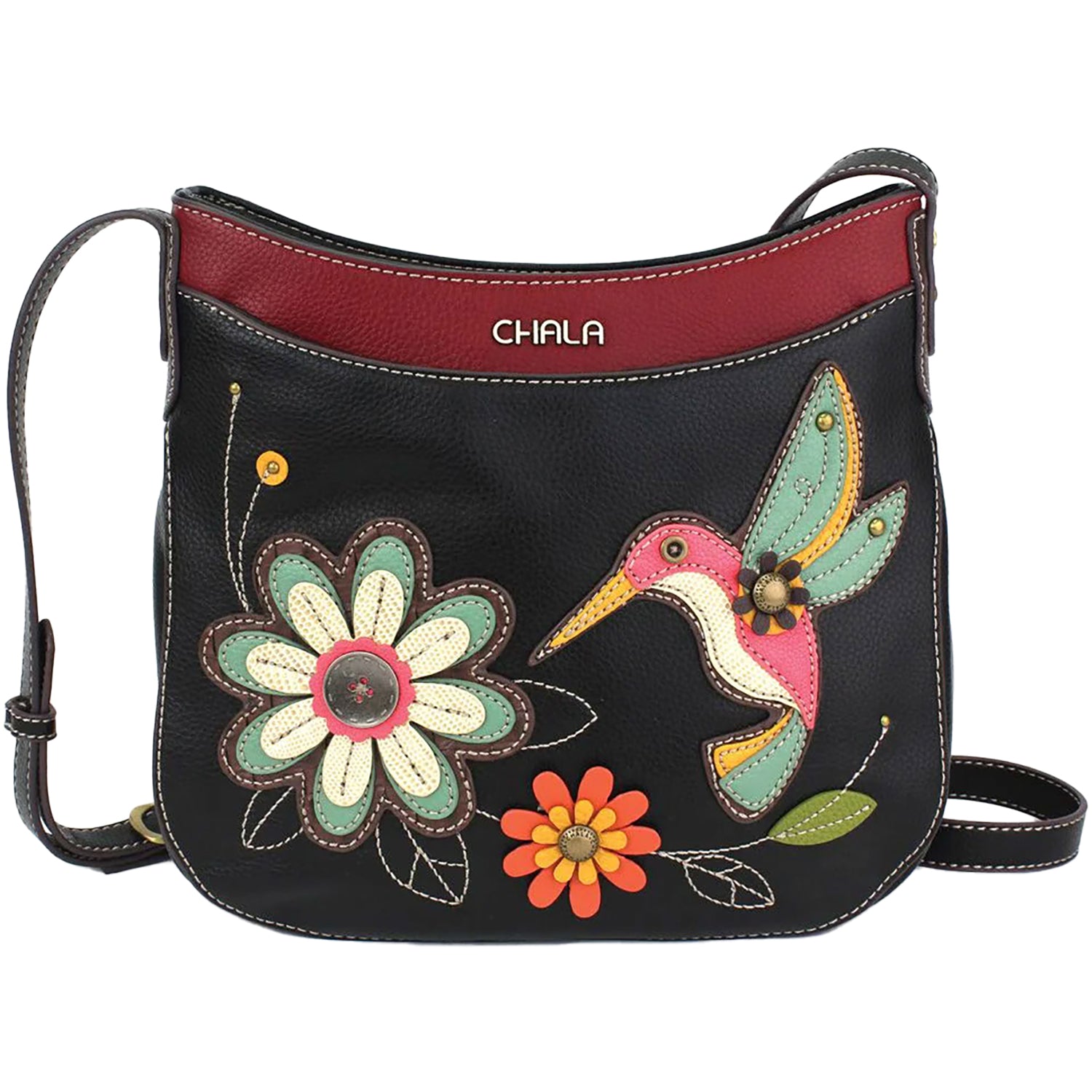 Unisex Chala Chala Hummingbird Crescent Crossbody Black Synthetic Black Synthetic