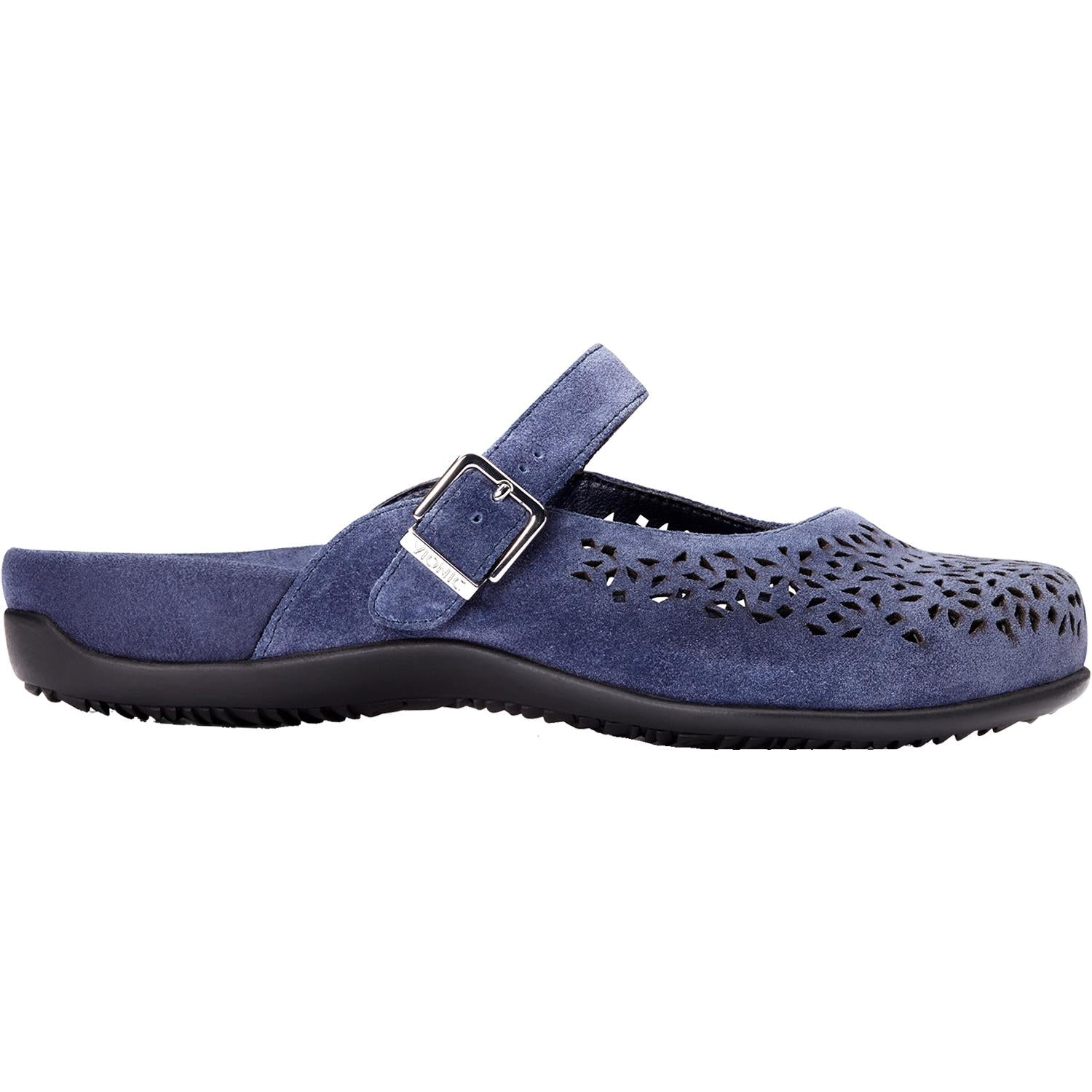 Womens Vionic Vionic Lidia Women's Slip On Mules Navy Suede Navy Suede