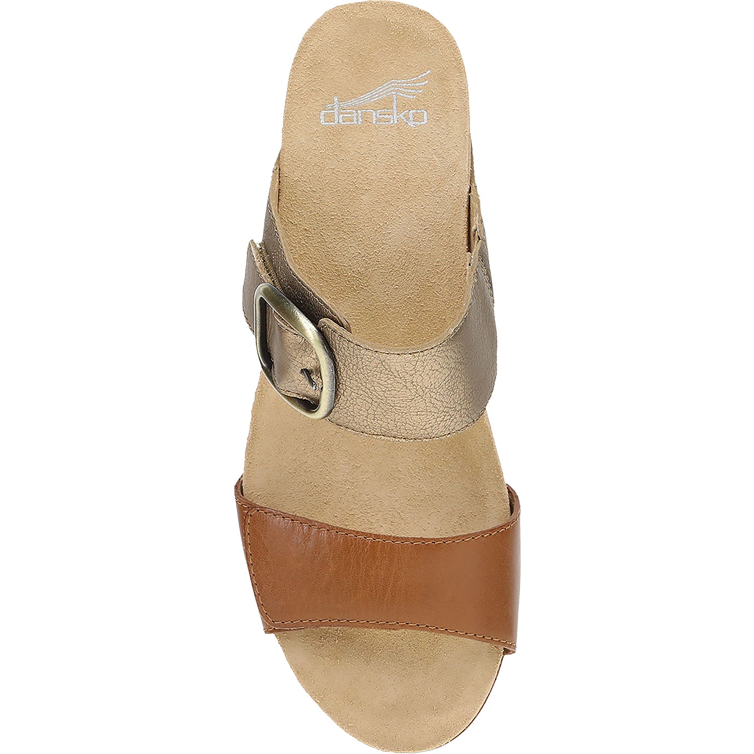 Womens Dansko Dansko Shannon Women's Wedge Sandals Gold/Tan Leather Gold/Tan Leather