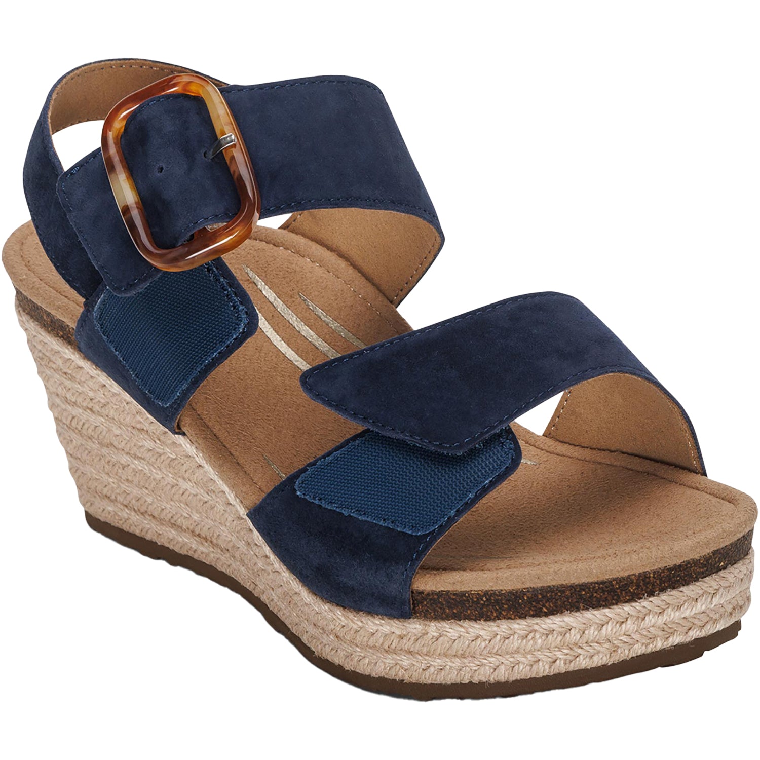 Womens Aetrex Women's Aetrex Ashley Navy Leather Navy Leather