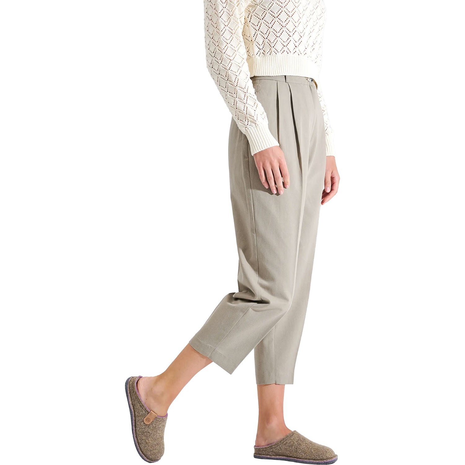 Womens Rohde ROHDE Lucca-D Women's Open Back Slippers Leinen Synthetic Leinen Synthetic