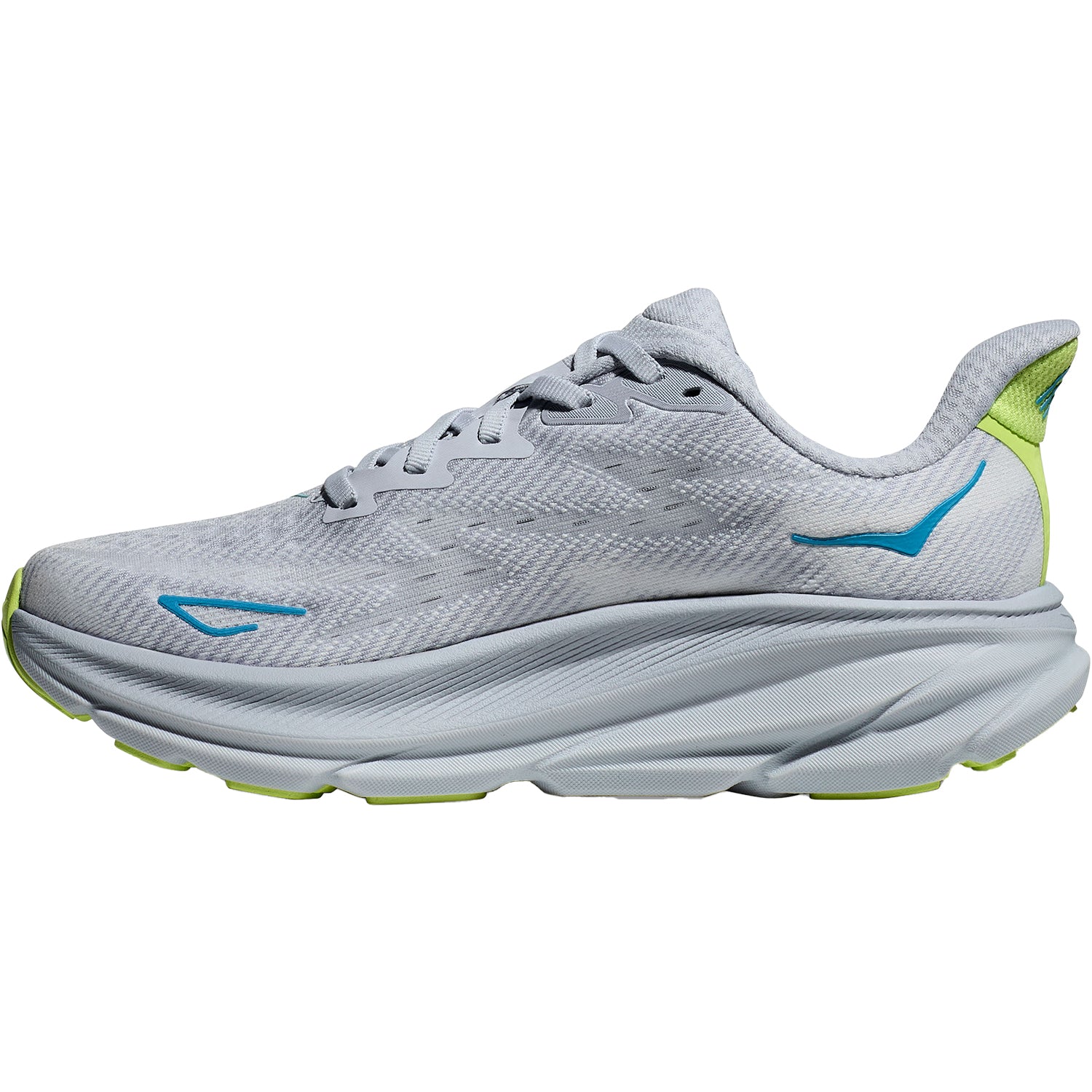 Womens Hoka one one Women's Hoka Clifton 9 Gull/Sea Ice Mesh (Neutral Support) Gull/Sea Ice Mesh