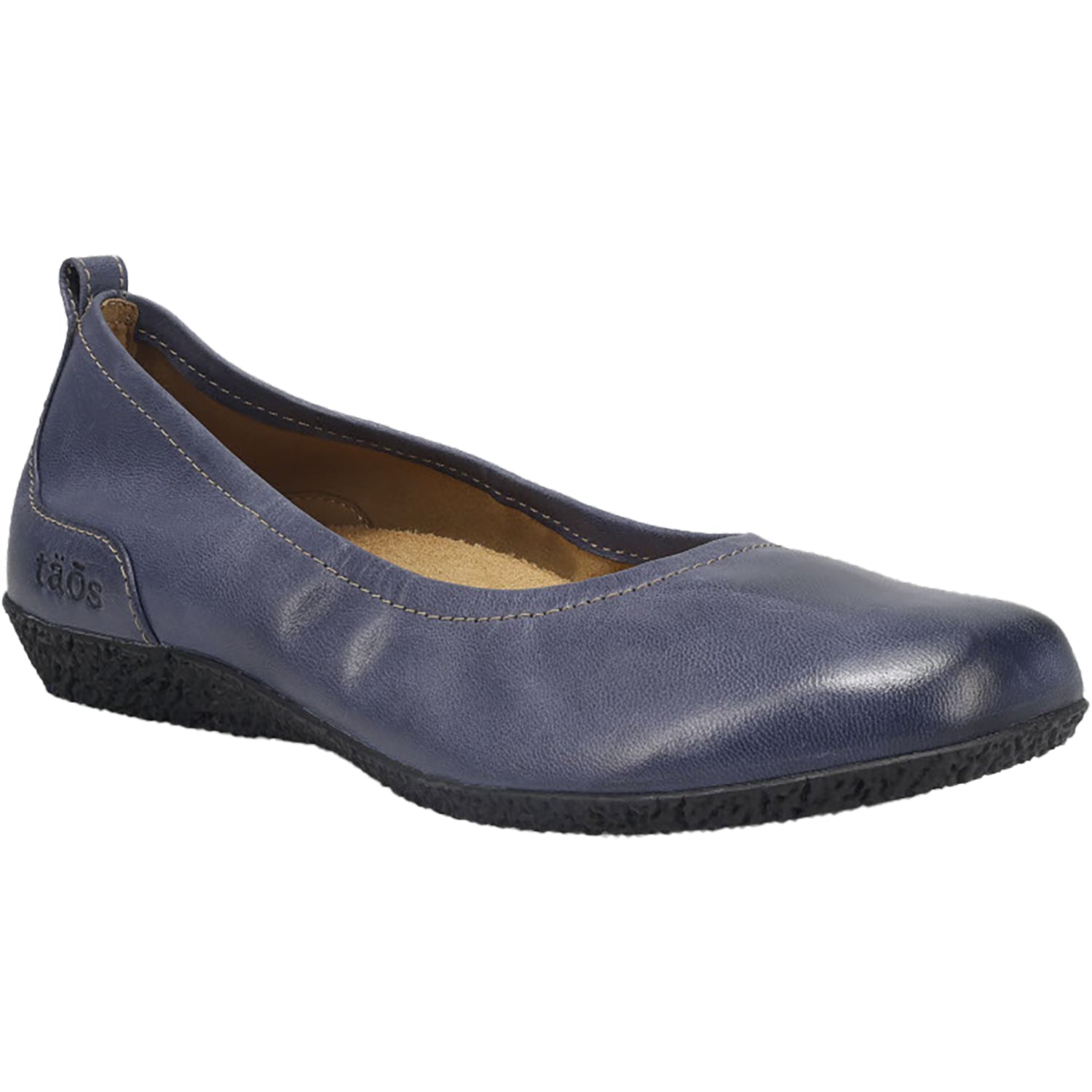 Womens Taos Taos Chit Chat Women's Ballerina Flats Petrol Blue Leather Petrol Blue Leather