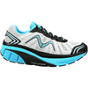 Mens Mbt Men's MBT Zee 17 Running Shoe White/Black/Blue Mesh White/Black/Blue Mesh