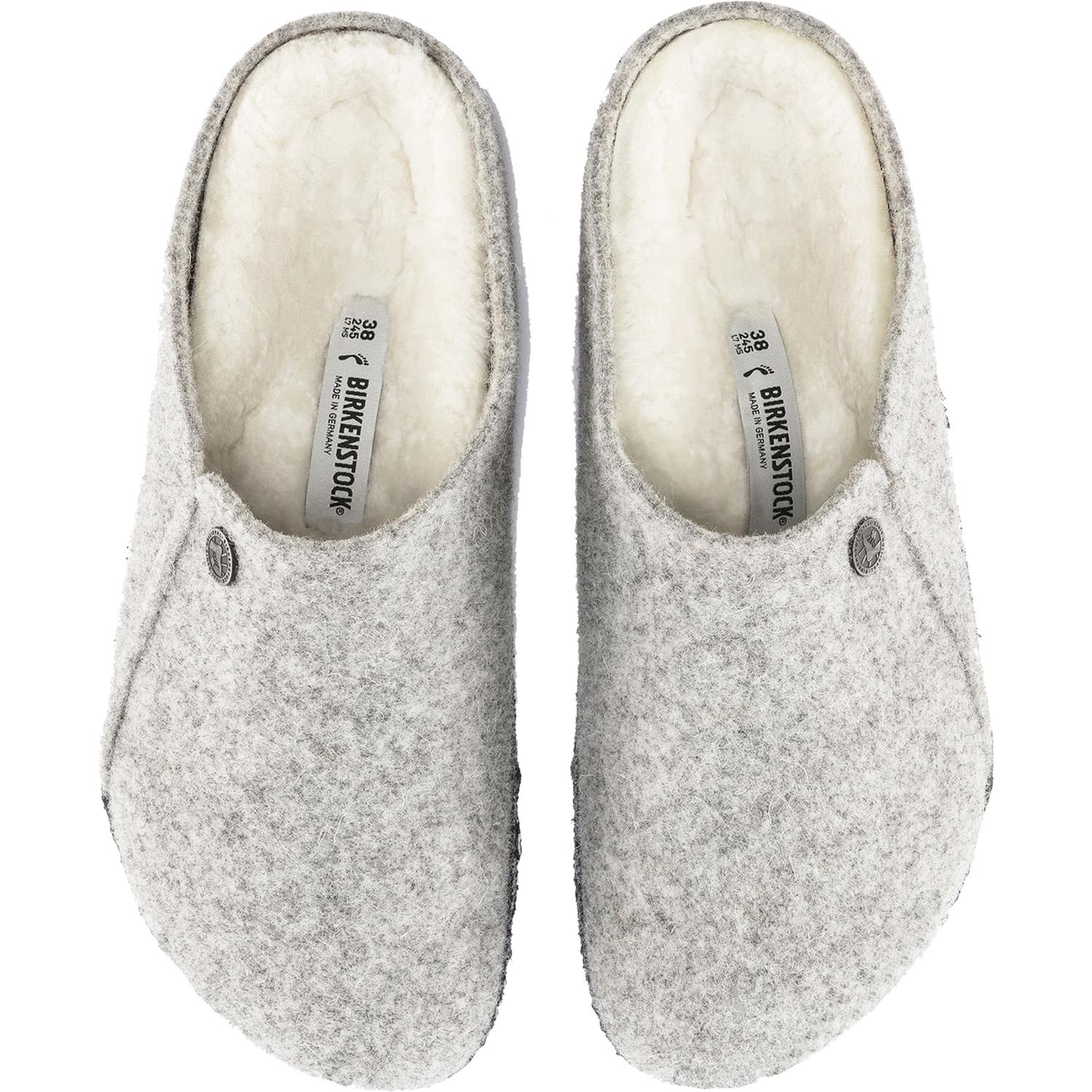 Unisex Birkenstock Birkenstock Zermatt Shearling Women's Slippers Light Grey Wool Light Grey Wool