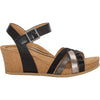 Womens Aetrex Aetrex Noelle Women's Wedge Sandals Black Multi Leather Black Multi Leather