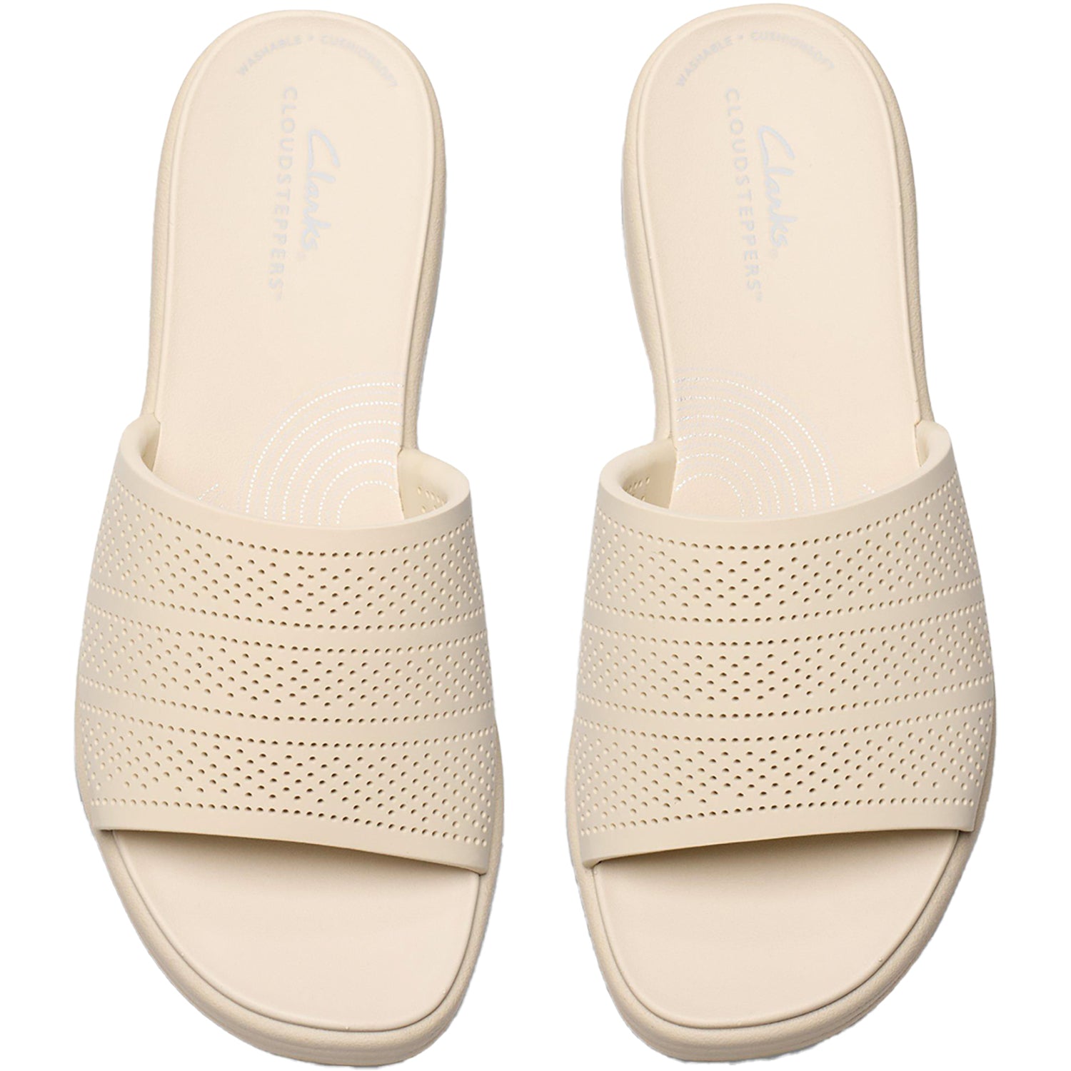 Womens Clarks Women's Clarks Drift Twist Cream Synthetic Cream