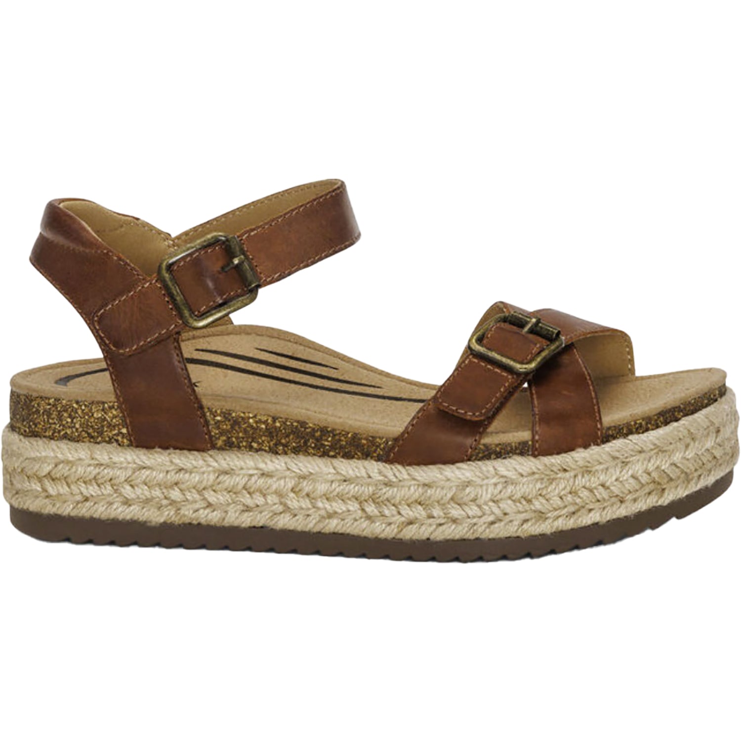 Womens Aetrex Aetrex Paula Women's Espadrille Sandals Walnut Leather Walnut Leather