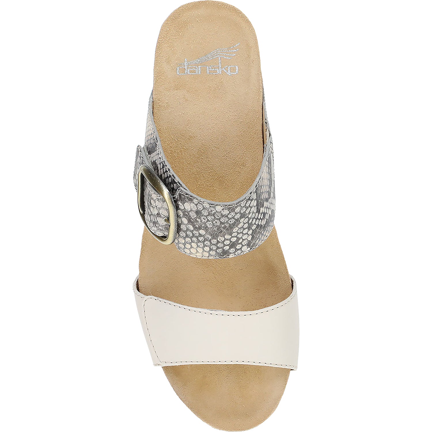 Womens Dansko Dansko Shannon Women's Wedge Sandals Snake/Ivory Leather Snake/Ivory Leather