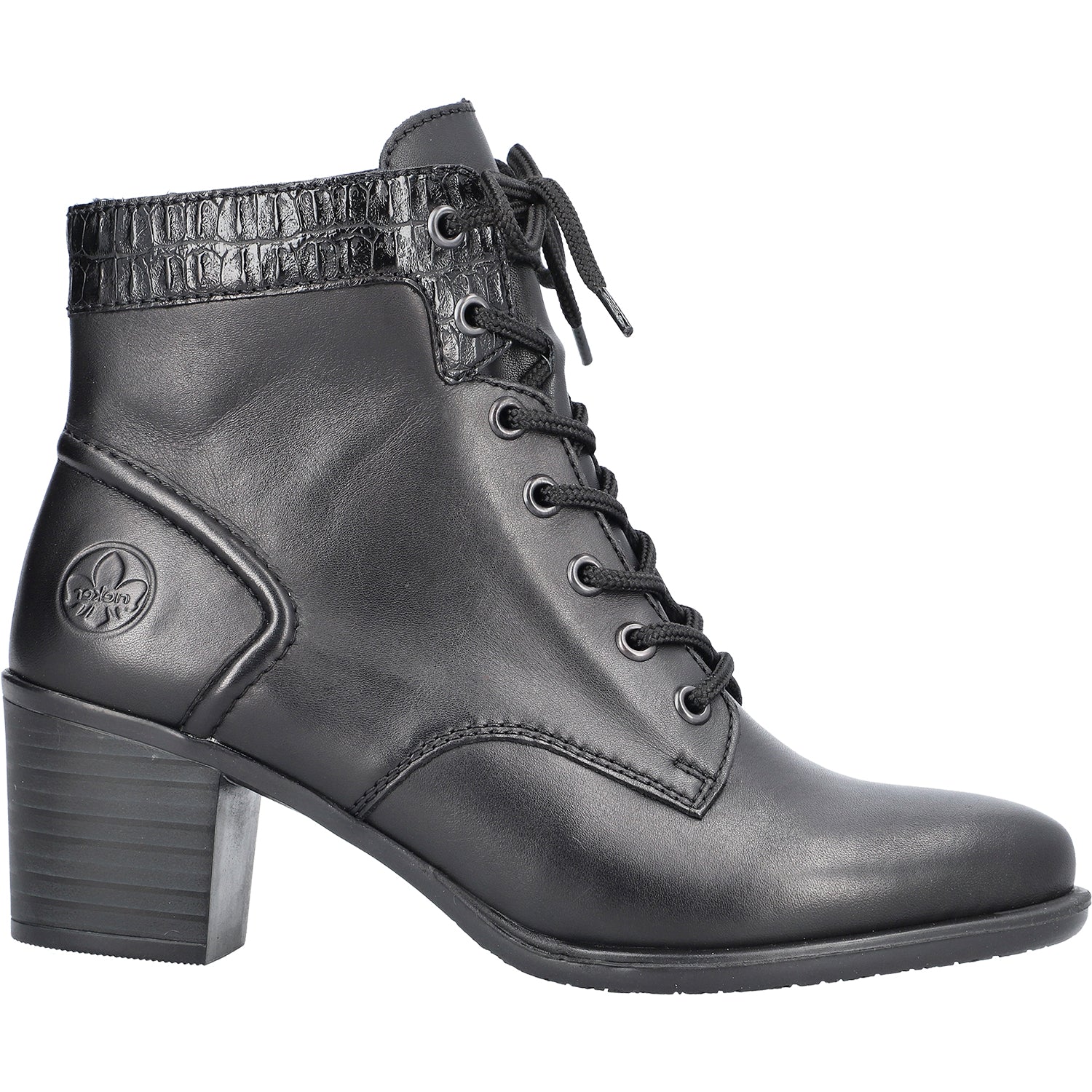 Womens Rieker Women's Rieker Y2040-00 Ines 40 Black Synthetic Black Synthetic