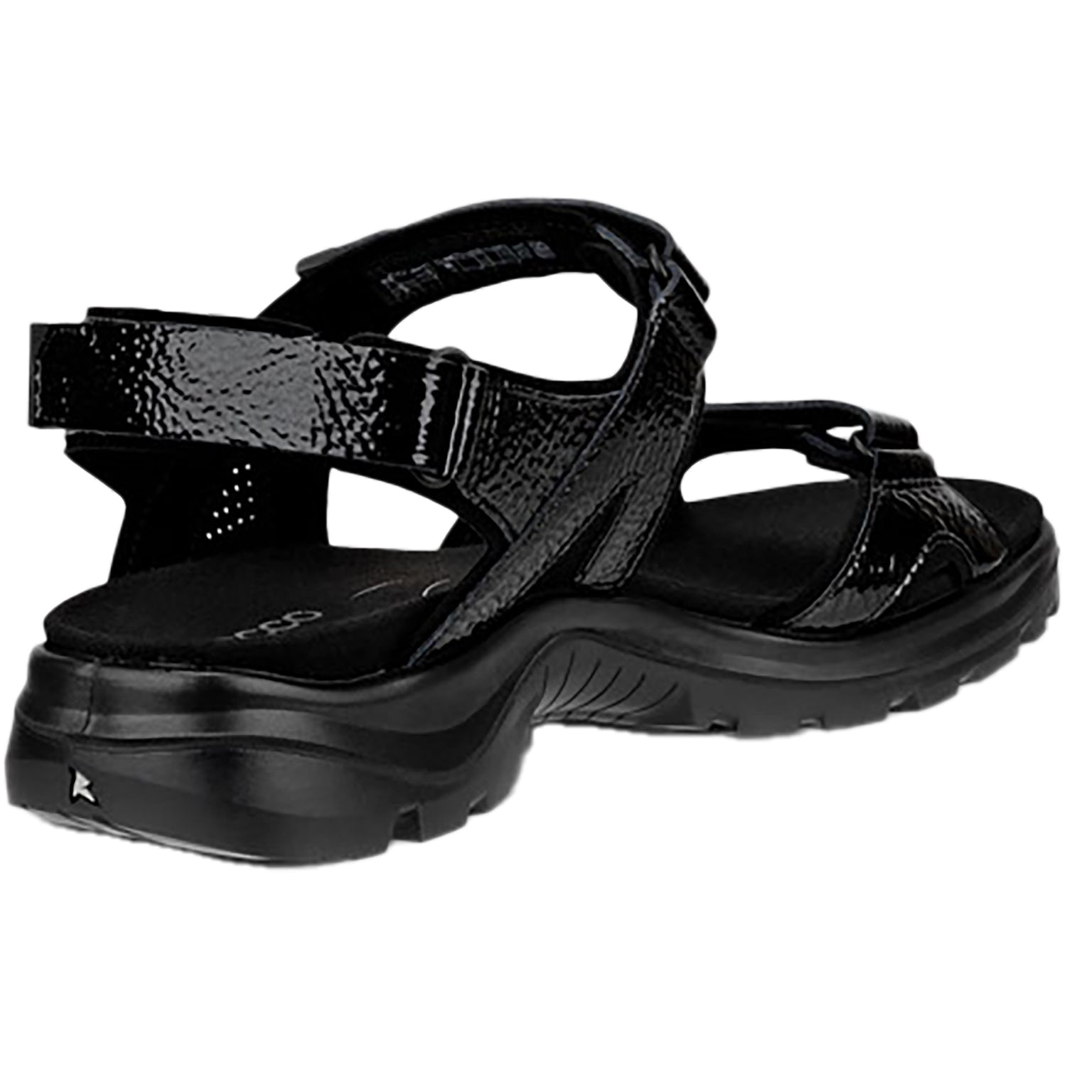 Womens Ecco Ecco Yucatan 20 3s Women's Sandals Black Crinkle Patent Black Crinkle Patent