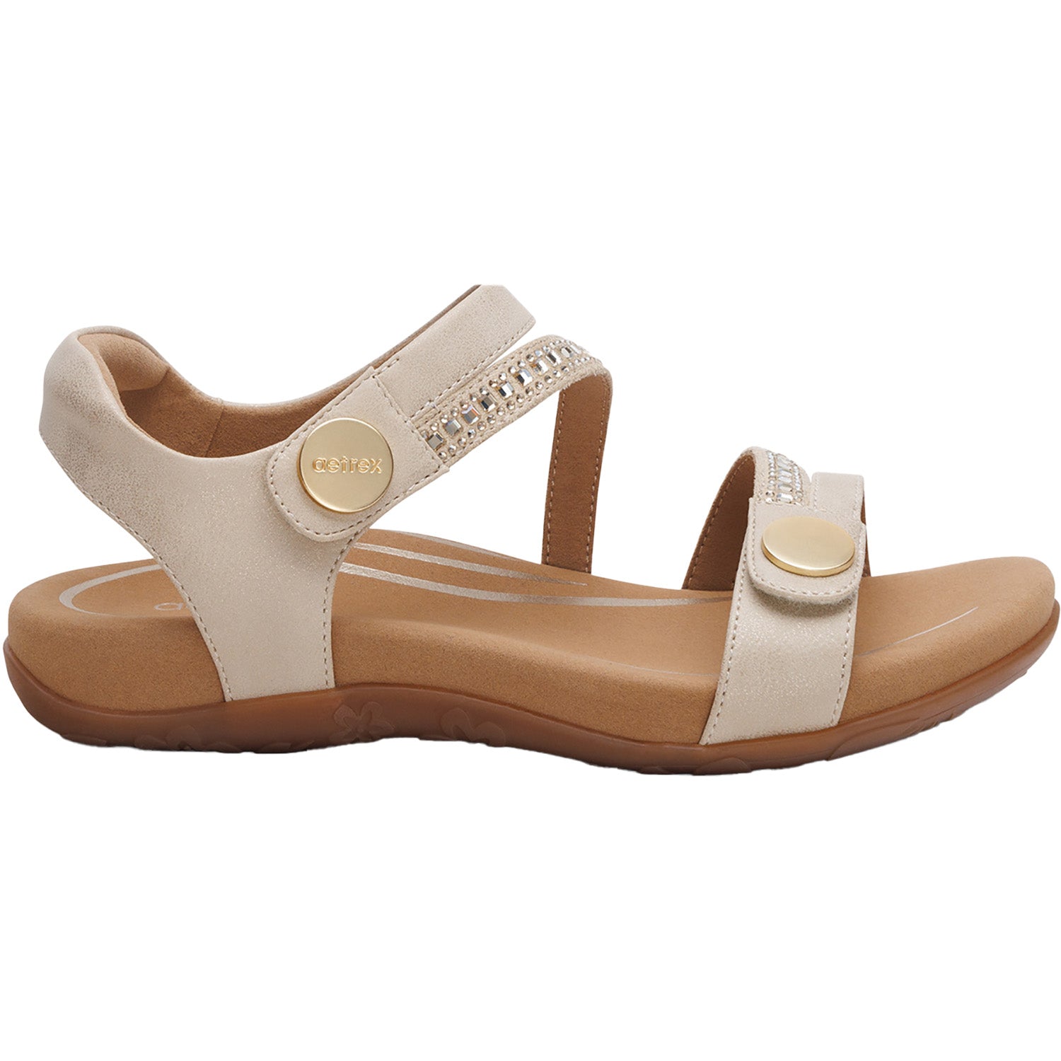 Womens Aetrex Women's Aetrex Jess Jeweled Champagne Sparkle Champagne Sparkle