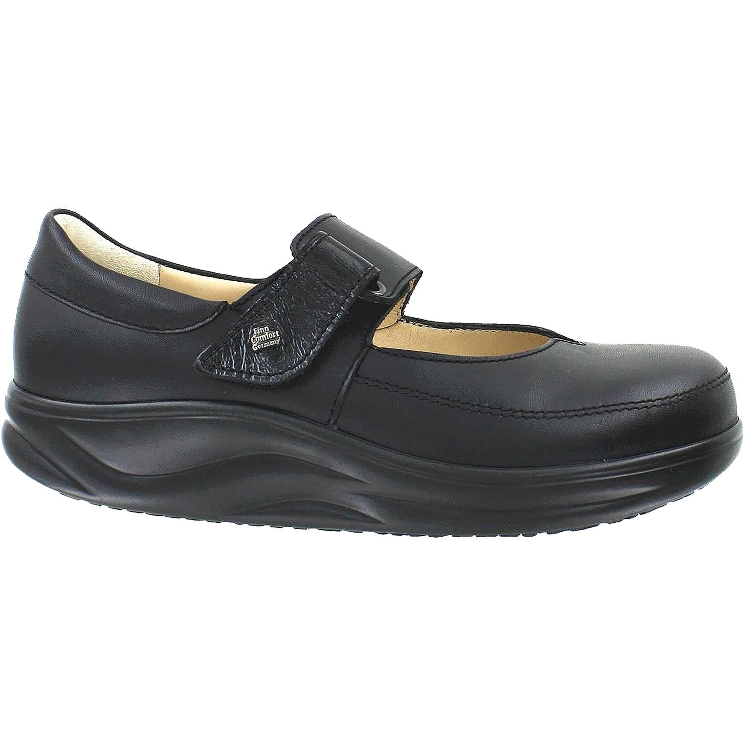 Womens Finn comfort Finn Comfort Finnamic Nagasaki Women's Black Nappa/Patent Leather Black Nappa/Patent Leather