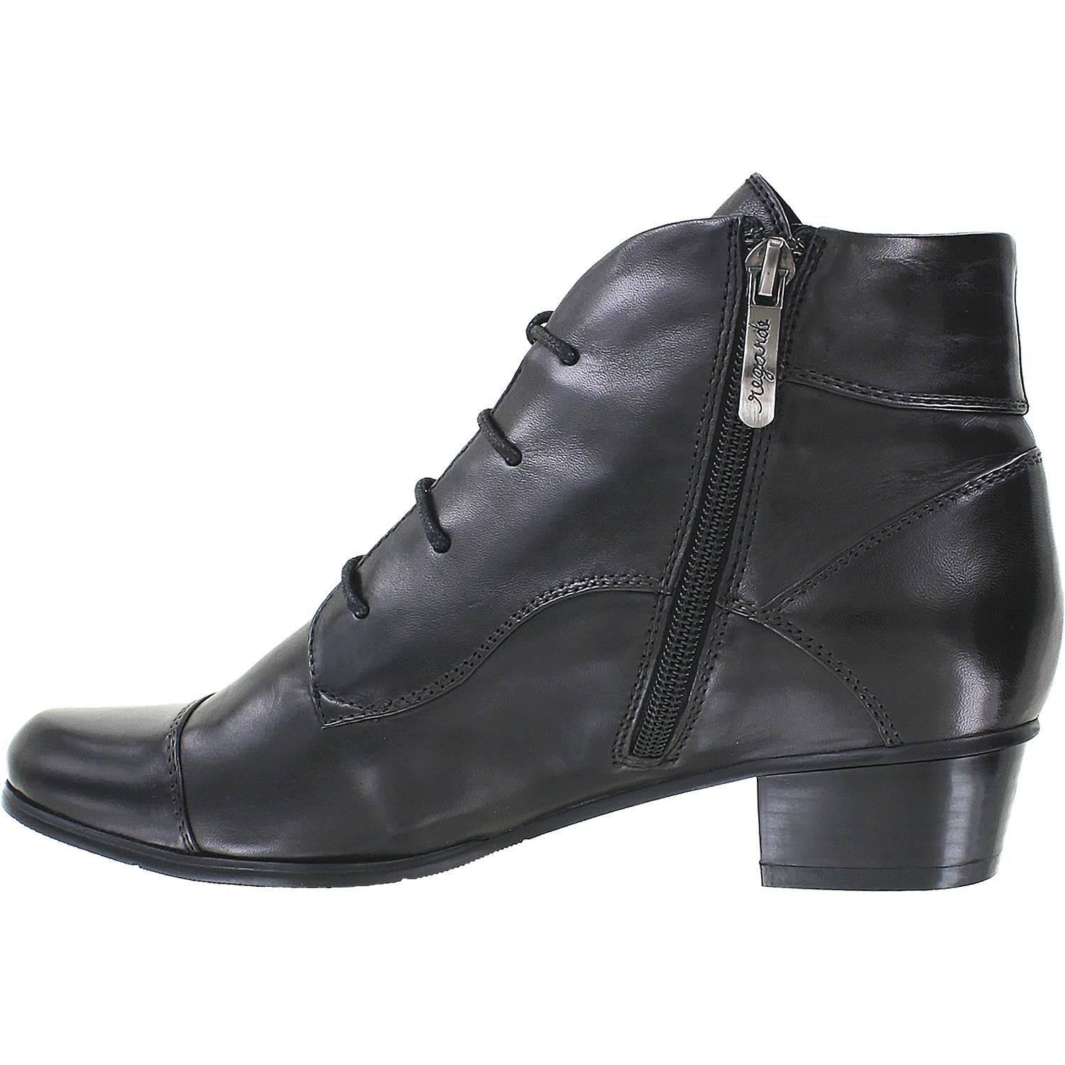 Womens Regarde le ciel Regarde Le Ciel Stefany-123 Women's Ankle Boots Black Glove Leather Black Glove Leather