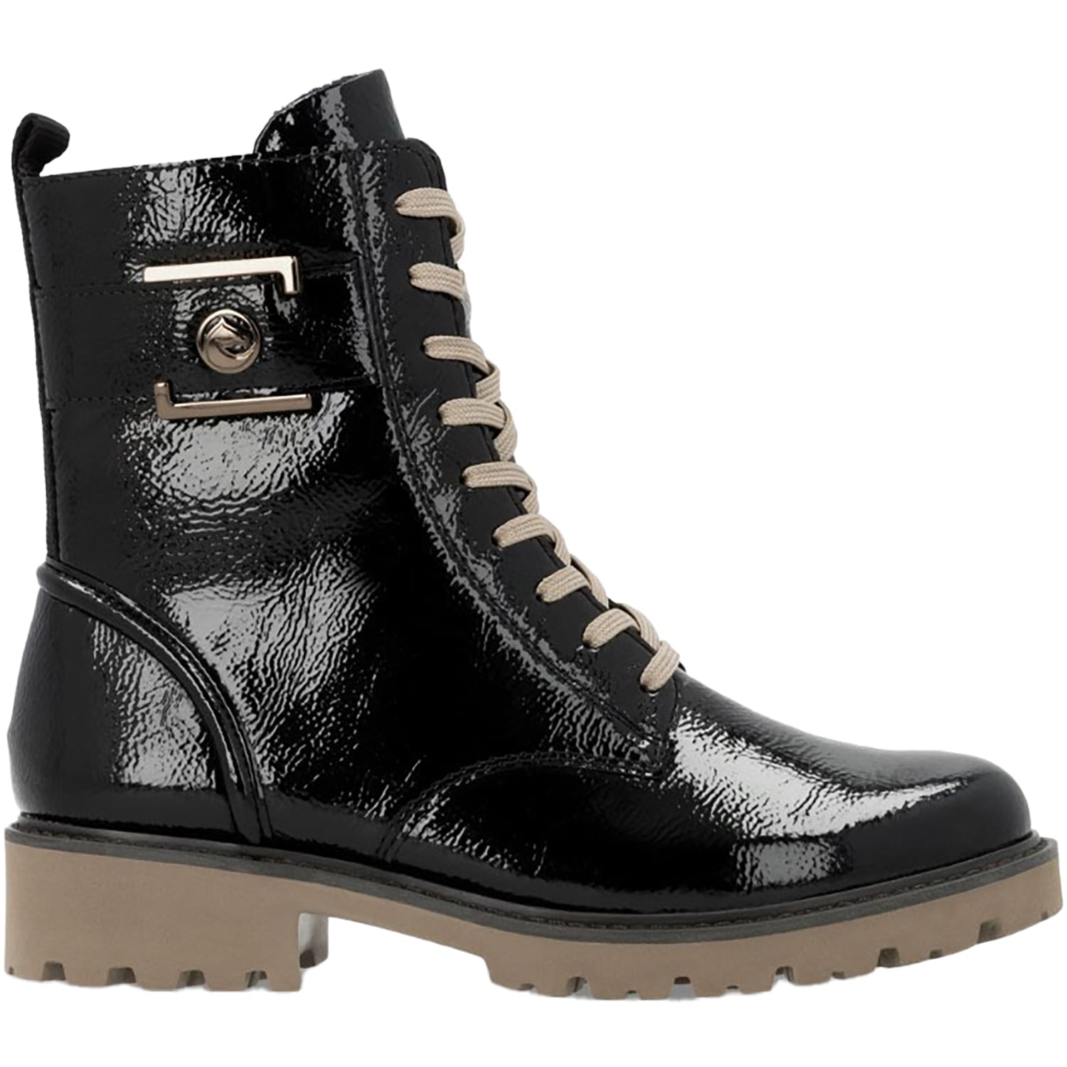 Womens Remonte Remonte D8663-00 Women's Boots Black Crashlack Patent Leather Black Crashlack Patent Leather