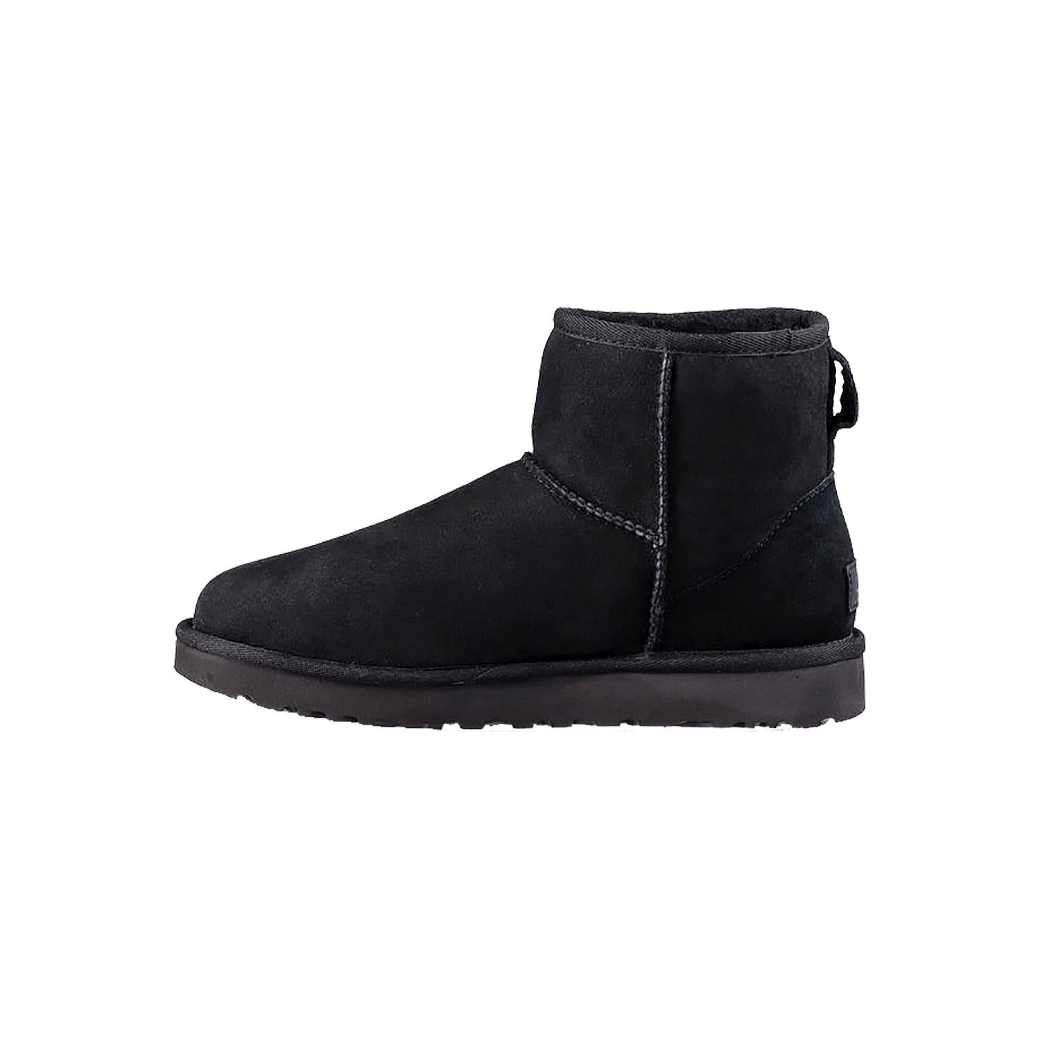 Womens Ugg UGG Classic Mini II Women's Ankle Boots Black Sheepskin Black Sheepskin