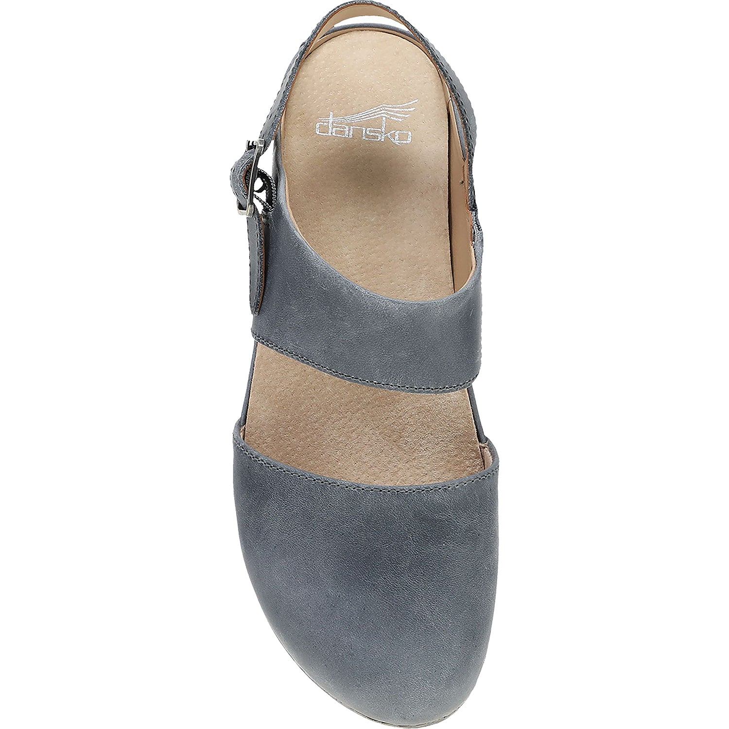 Womens Dansko Dansko Lucia Women's MJ Sandals Denim Oiled Pull Up Leather Denim Oiled Pull Up Leather