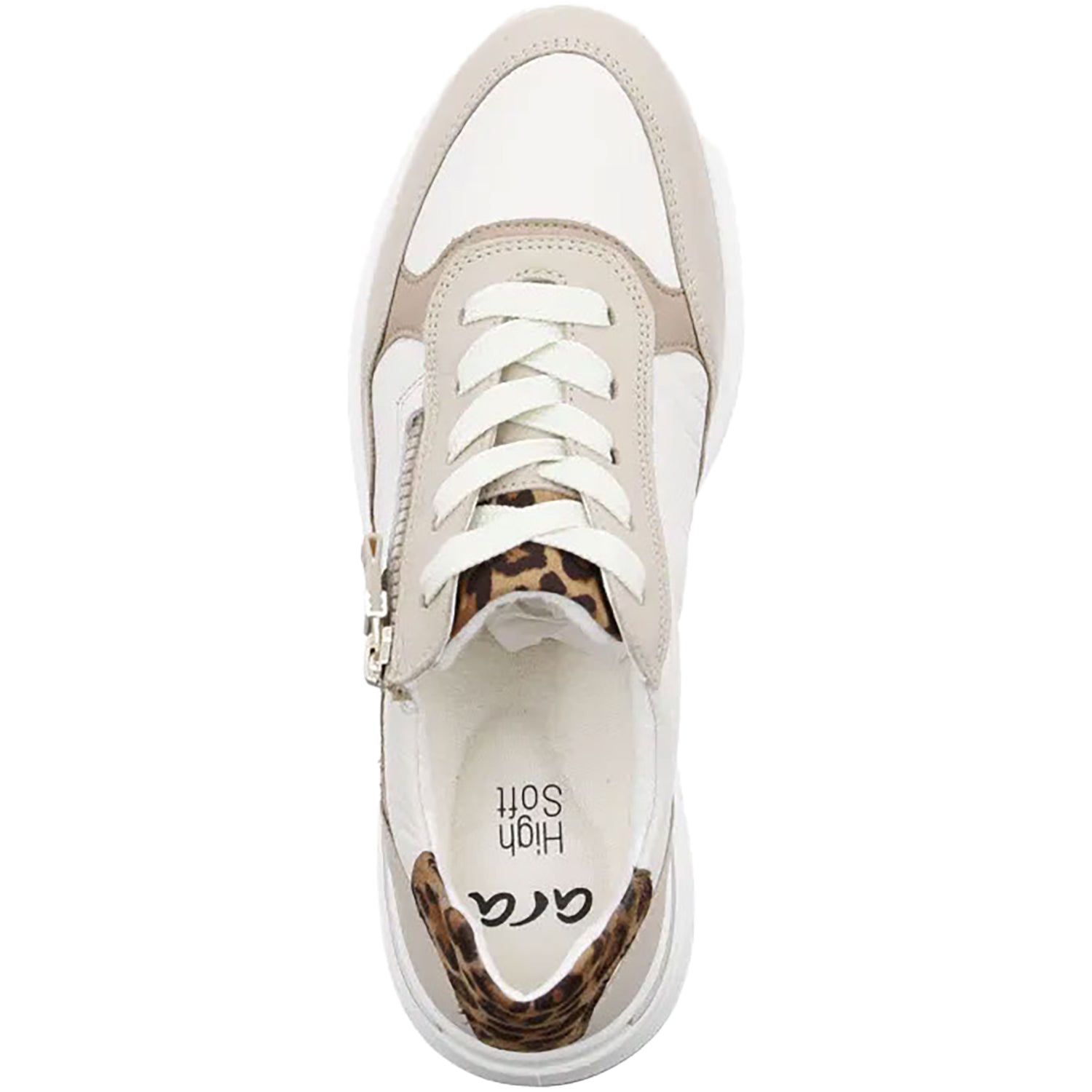 Womens Ara shoes Ara Gardenia Women's Sporty Lace Up Shoes Shell/Cream/Sand Leather Shell/Cream/Sand Leather