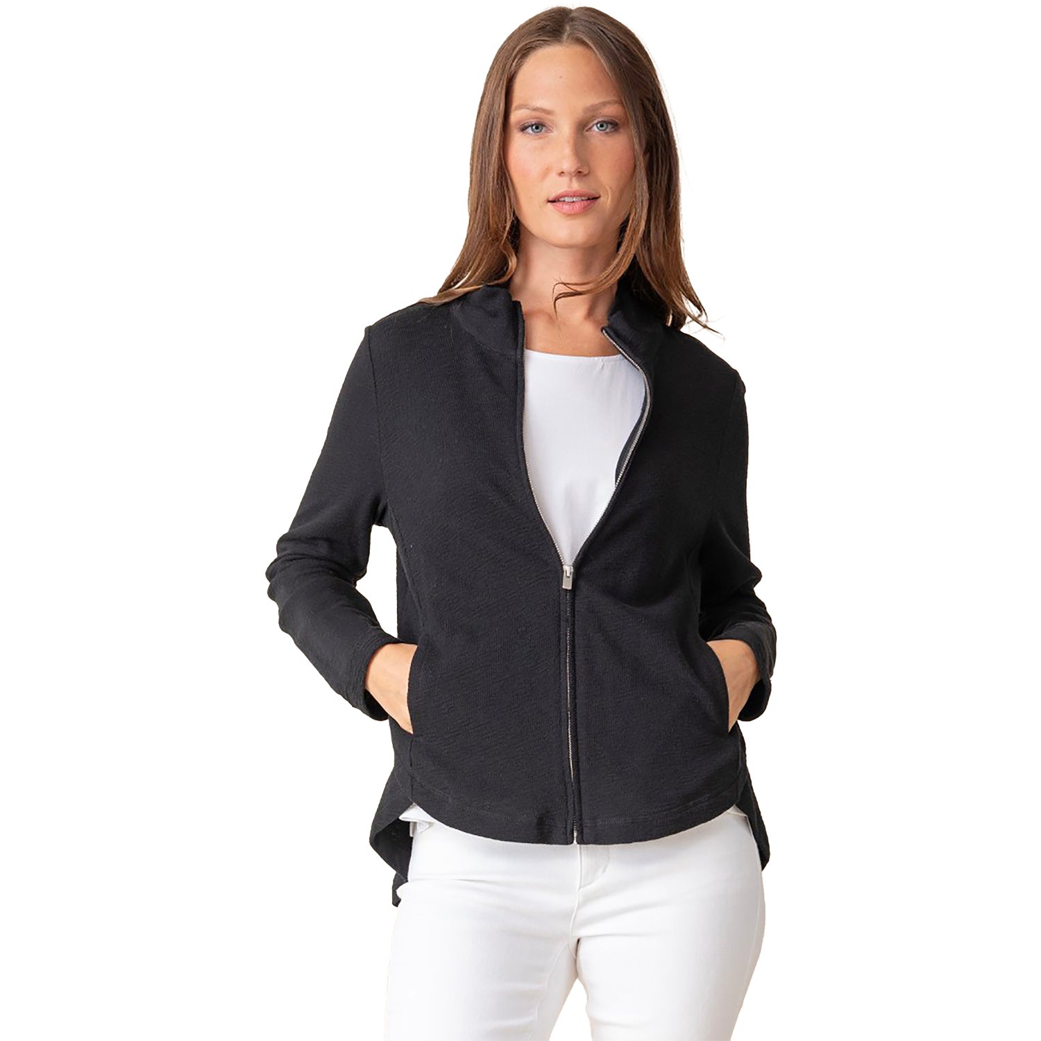 Womens Habitat Habitat Weekend Terry Sld Chill Jacket Women's Outerwear Black Black