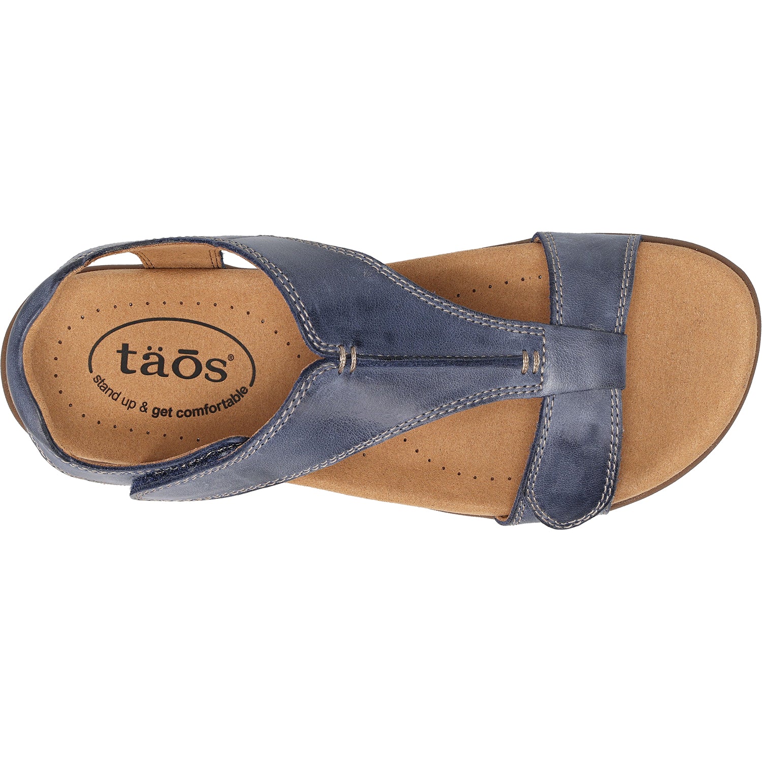 Womens Taos Taos The Show Women's Sandals Dark Blue Leather Dark Blue Leather