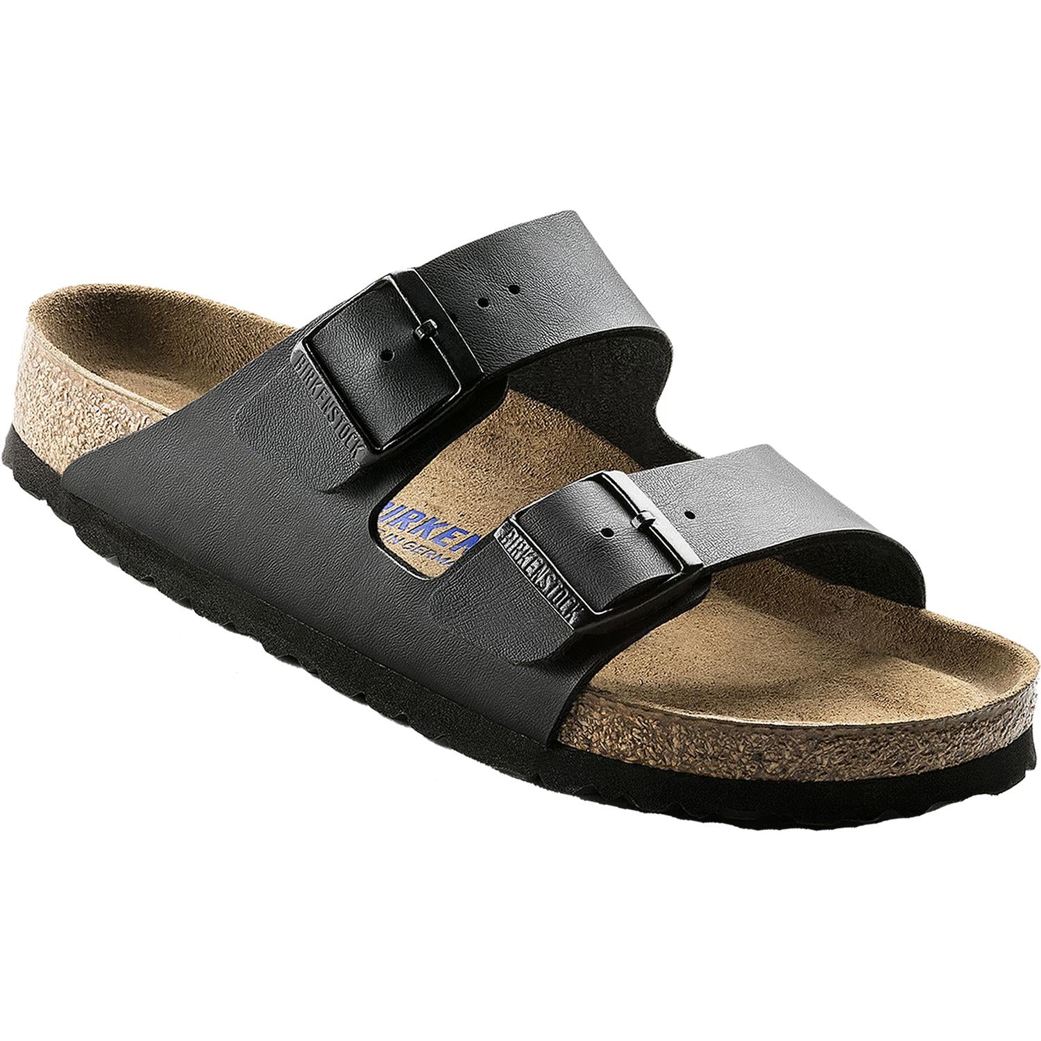 Unisex Birkenstock Birkenstock Arizona Soft Footbed Unisex Sandals Black Birko-Flor Black Birko-Flor