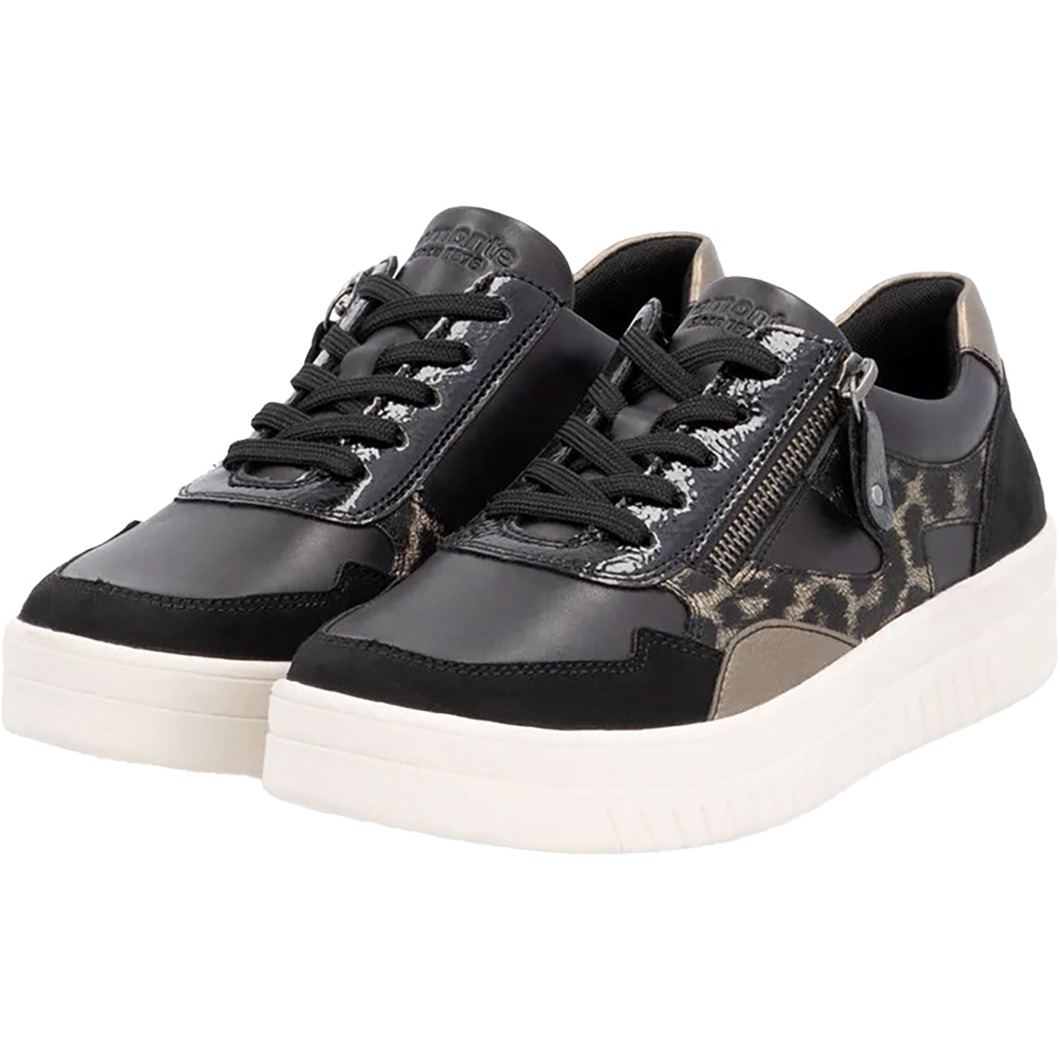 Womens Remonte Remonte D0J04-03 Women's Sneakers Schwarz/Bronze Synthetic Schwarz/Bronze Synthetic