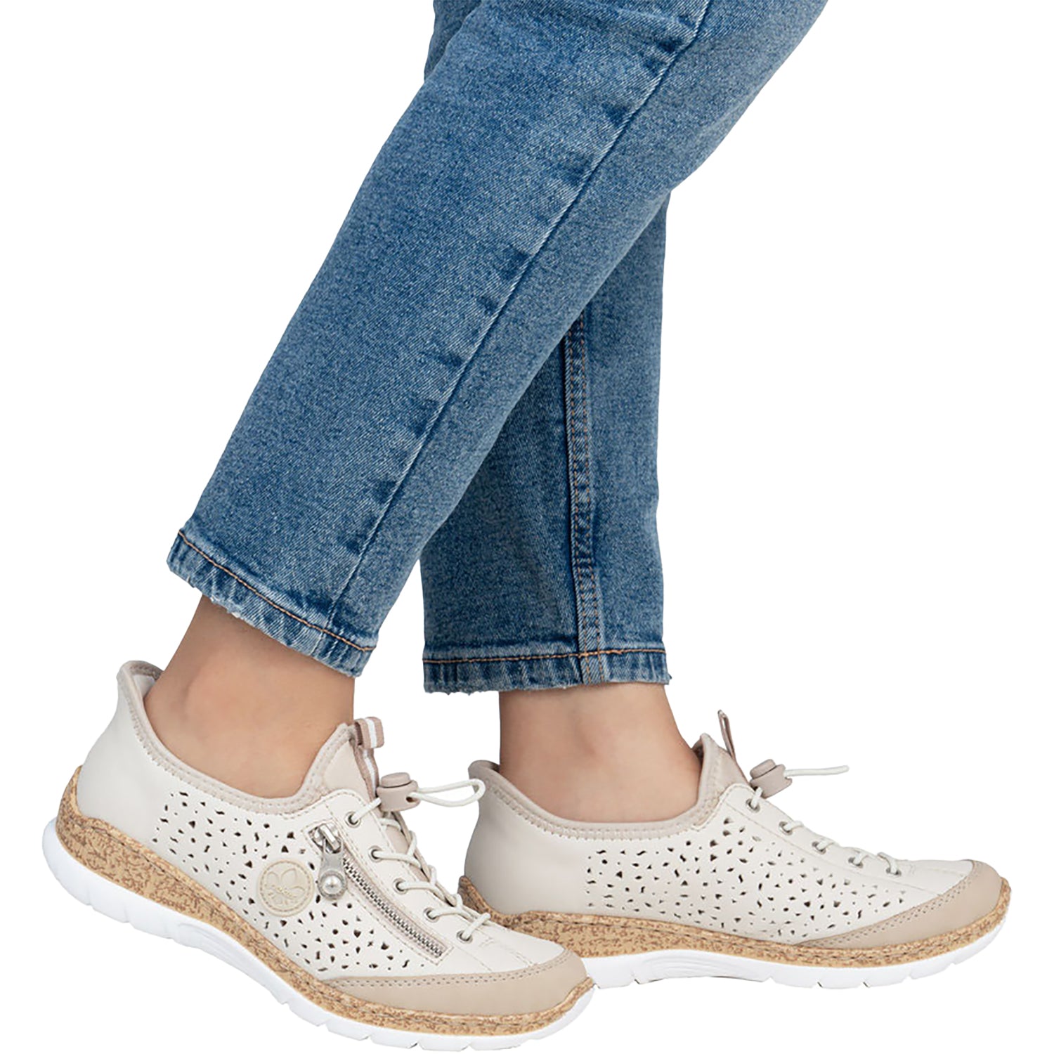 Rieker Dames Frühjahr/Sommer L32p2 Slip-on Sneakers - Comfortabel & Licht