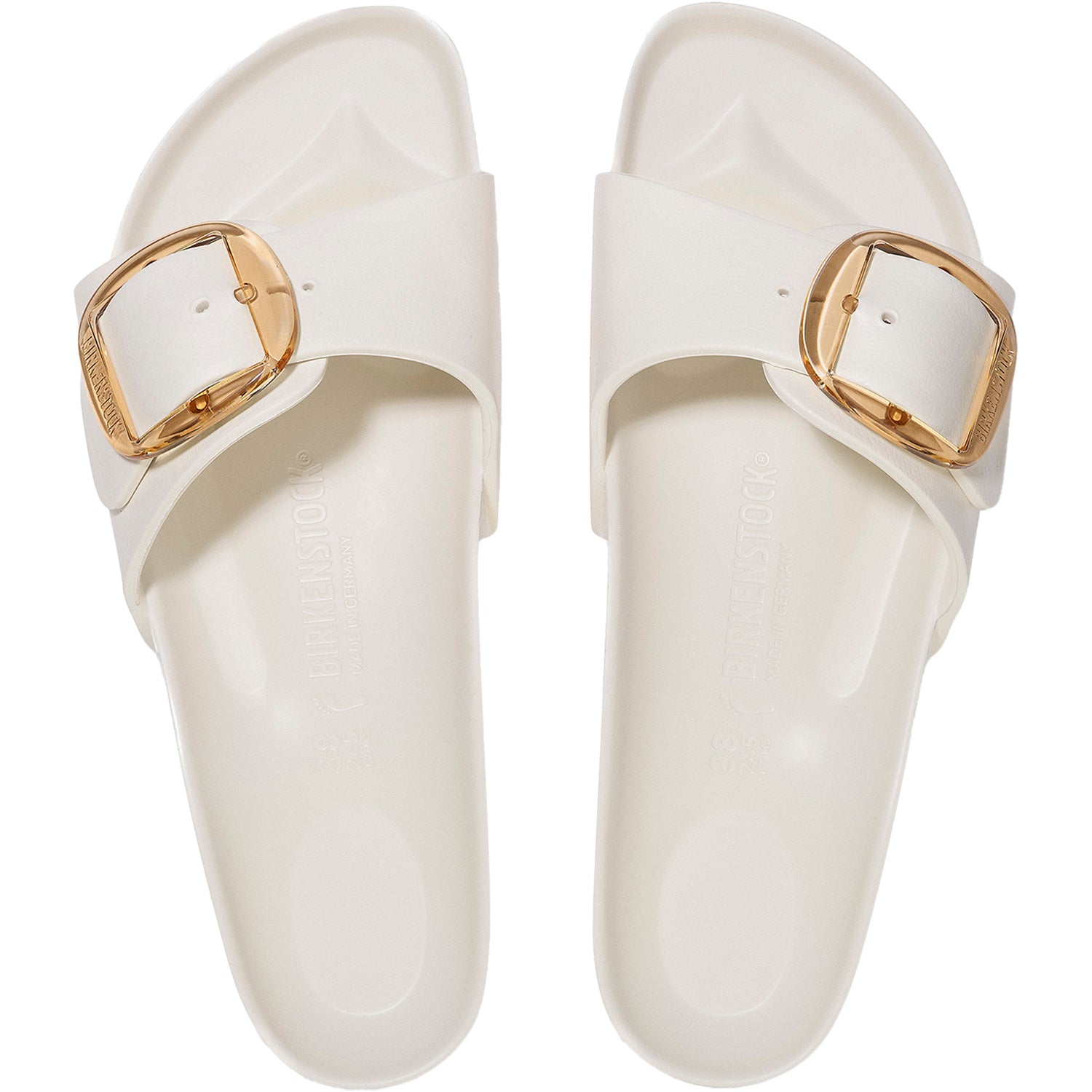 Womens Birkenstock Women's Birkenstock Big Buckle Madrid Eva Eggshell Eggshell