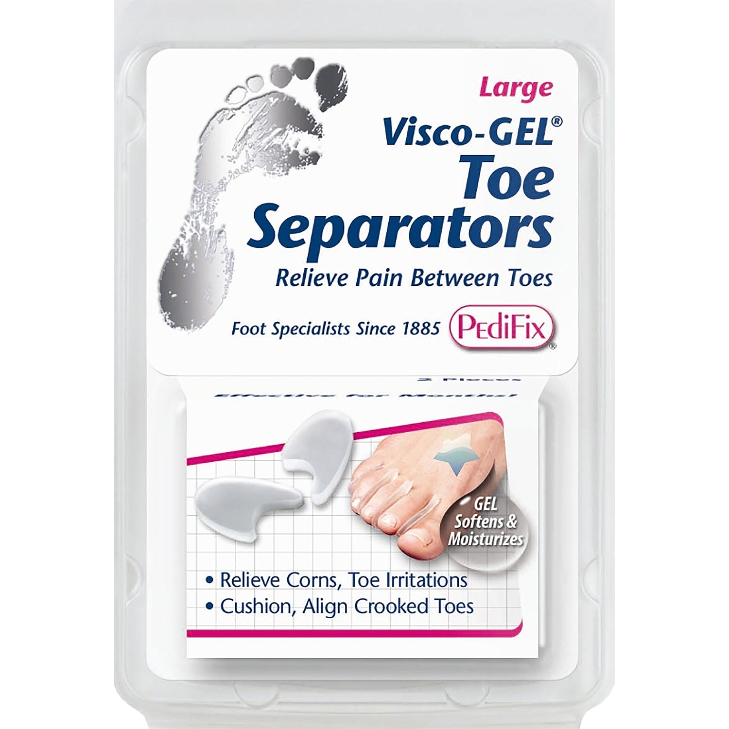 Unisex Pedifix PediFix Visco-GEL Toe Separators 2 Pack Unisex