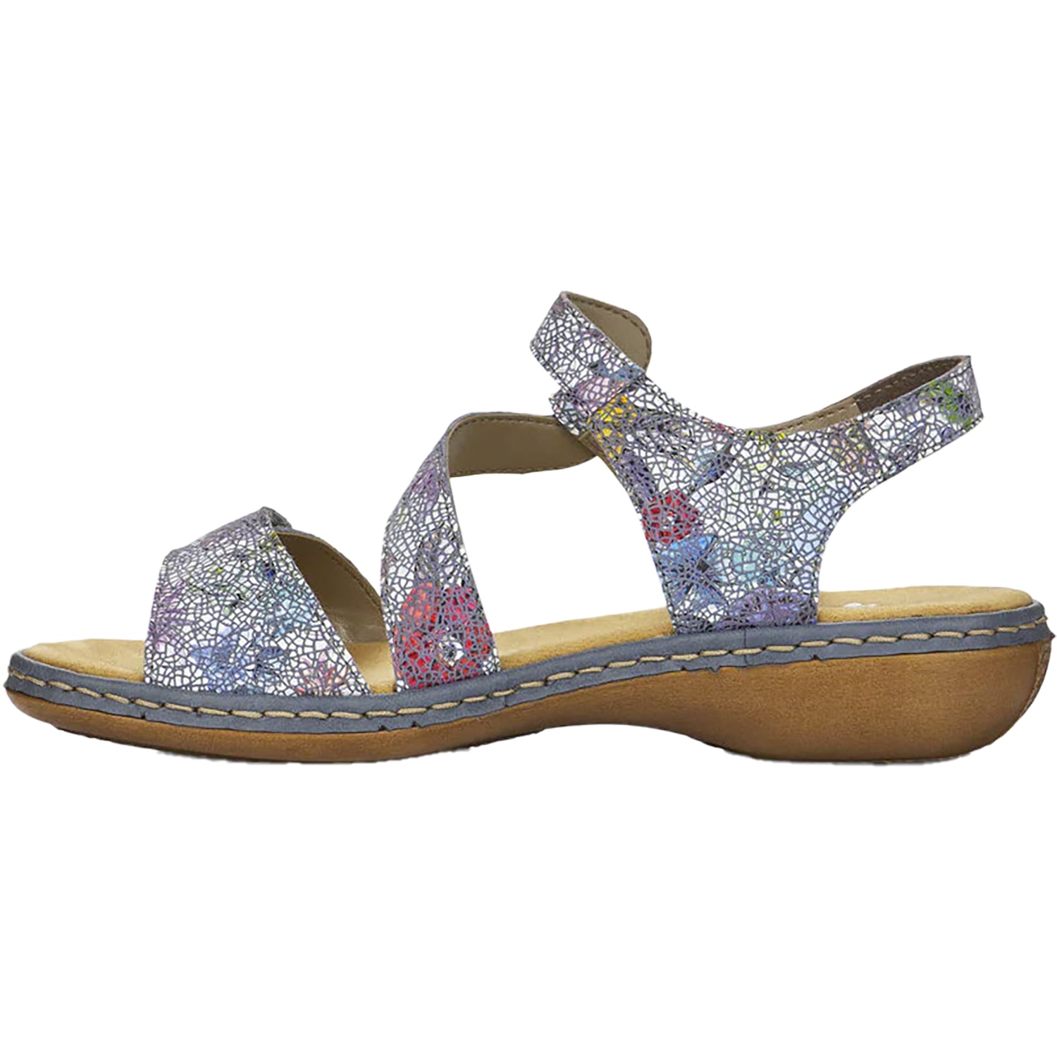 Womens Rieker Rieker 659C7-90 Regina C7 Women's Sandals Adria-Multi Leather Adria-Multi Leather