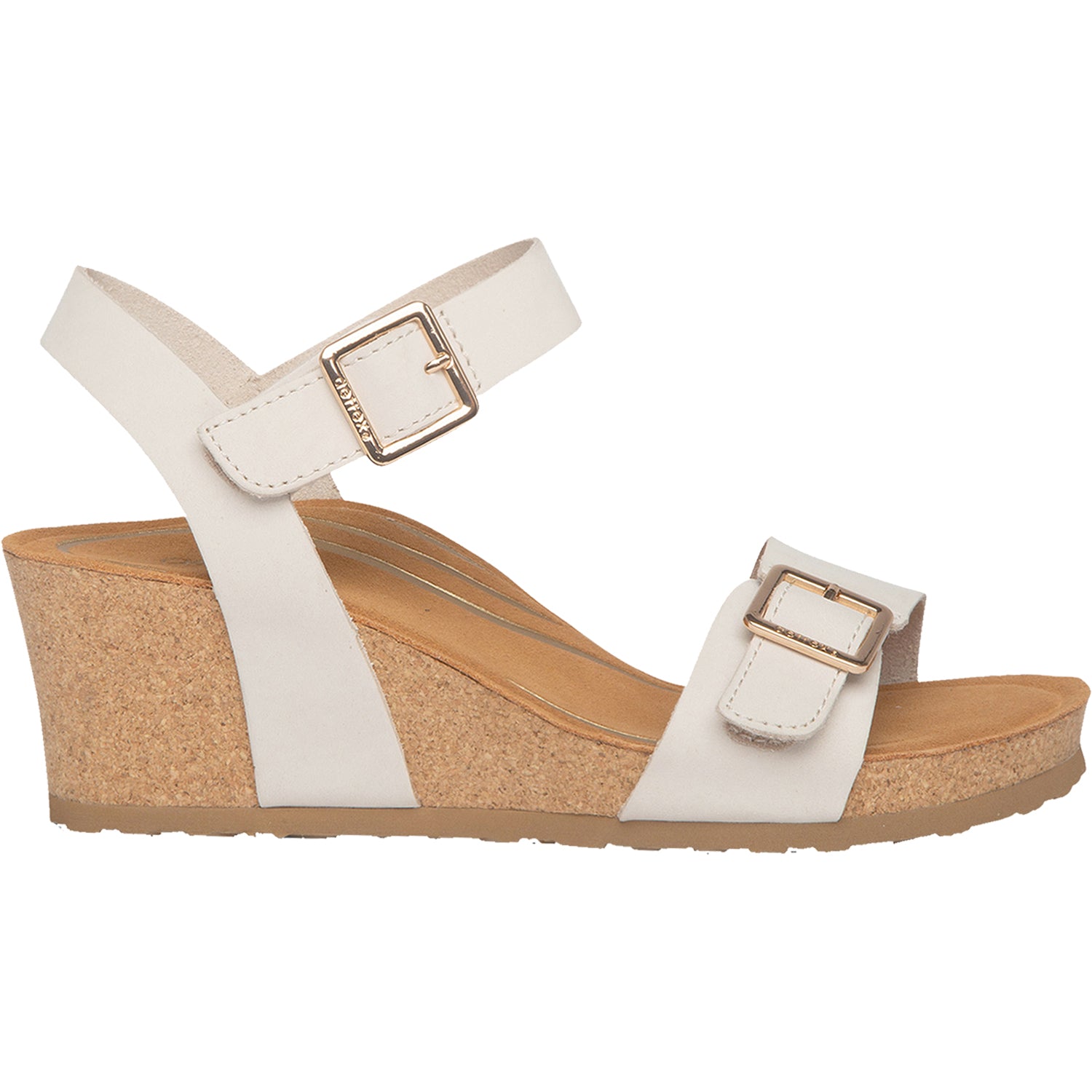 Womens Aetrex Aetrex Lexa Women's Wedge Heel Sandals Ivory Leather Ivory Leather