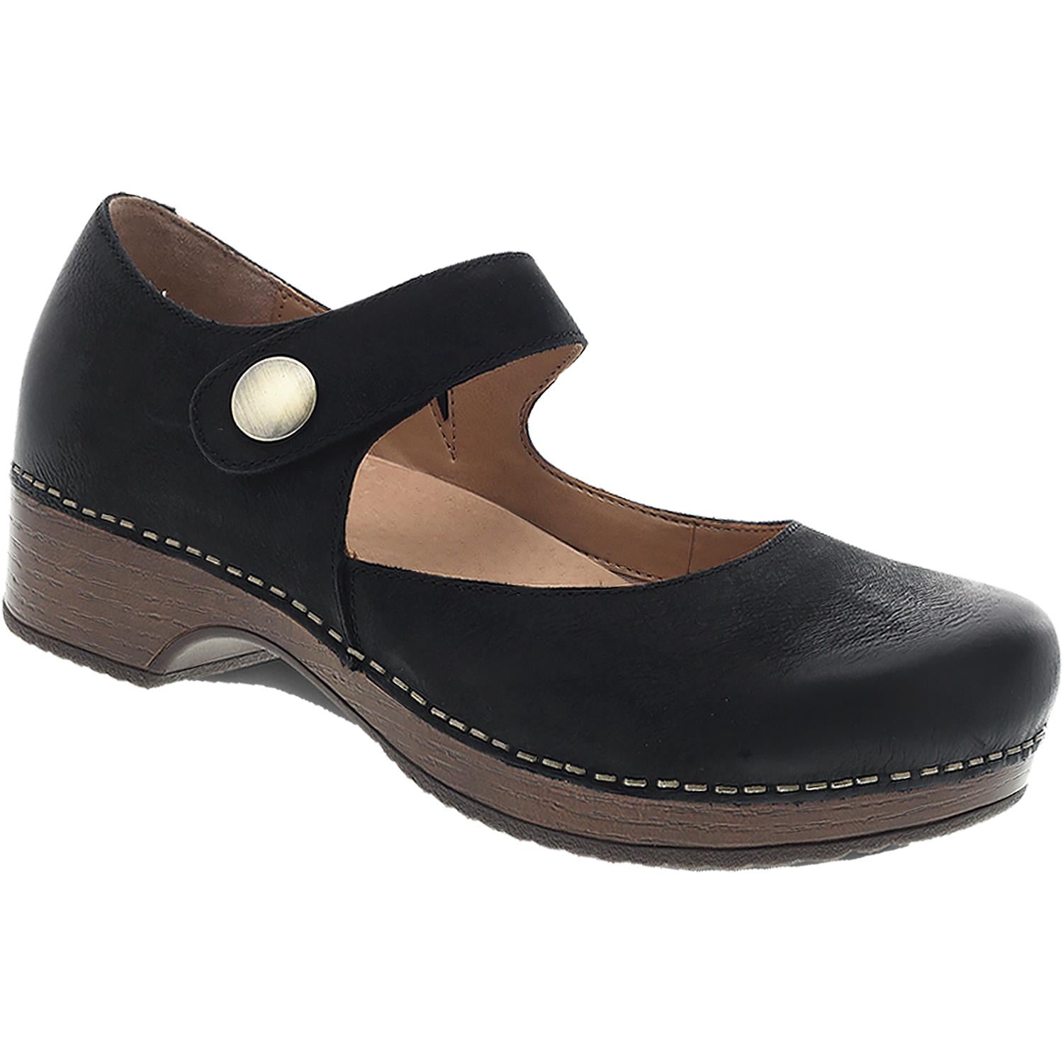 Womens Dansko Dansko Beatrice Women's Mary Janes Black Burnished Nubuck Black Burnished Nubuck