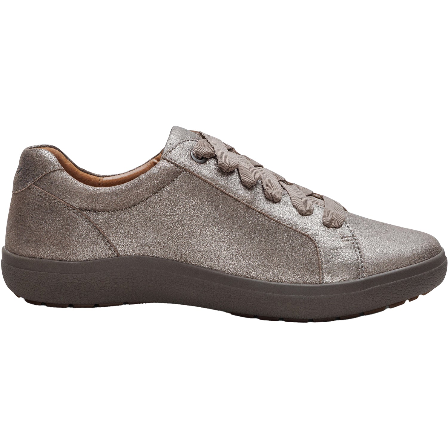 Womens Aetrex Aetrex Courtney Women's Shoes Brushed Silver Leather Brushed Silver Leather
