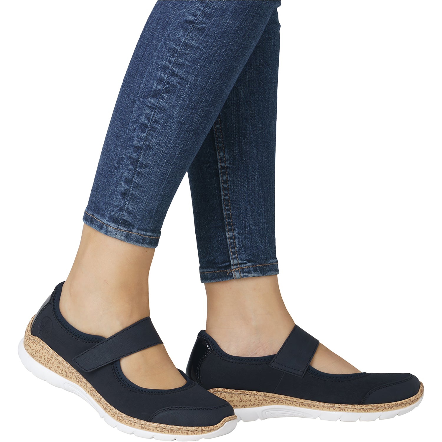 Womens Rieker Women's Rieker N42B0-14 Pazifik/Pazifik Synthetic Stretch Nubuck Pazifik/Pazifik