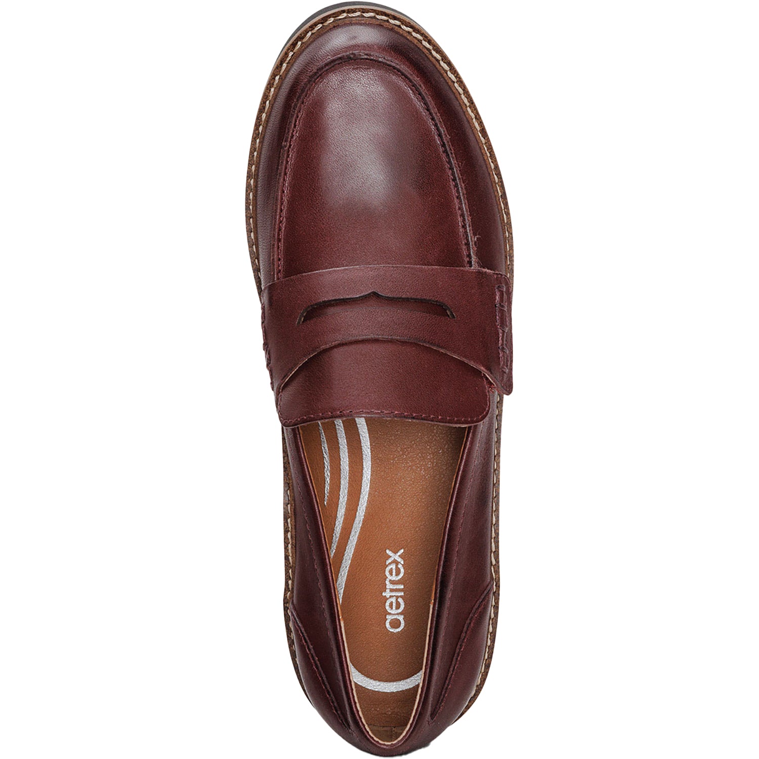 Women's Aetrex Collette Burgundy Leather Loafer – Footwear etc.
