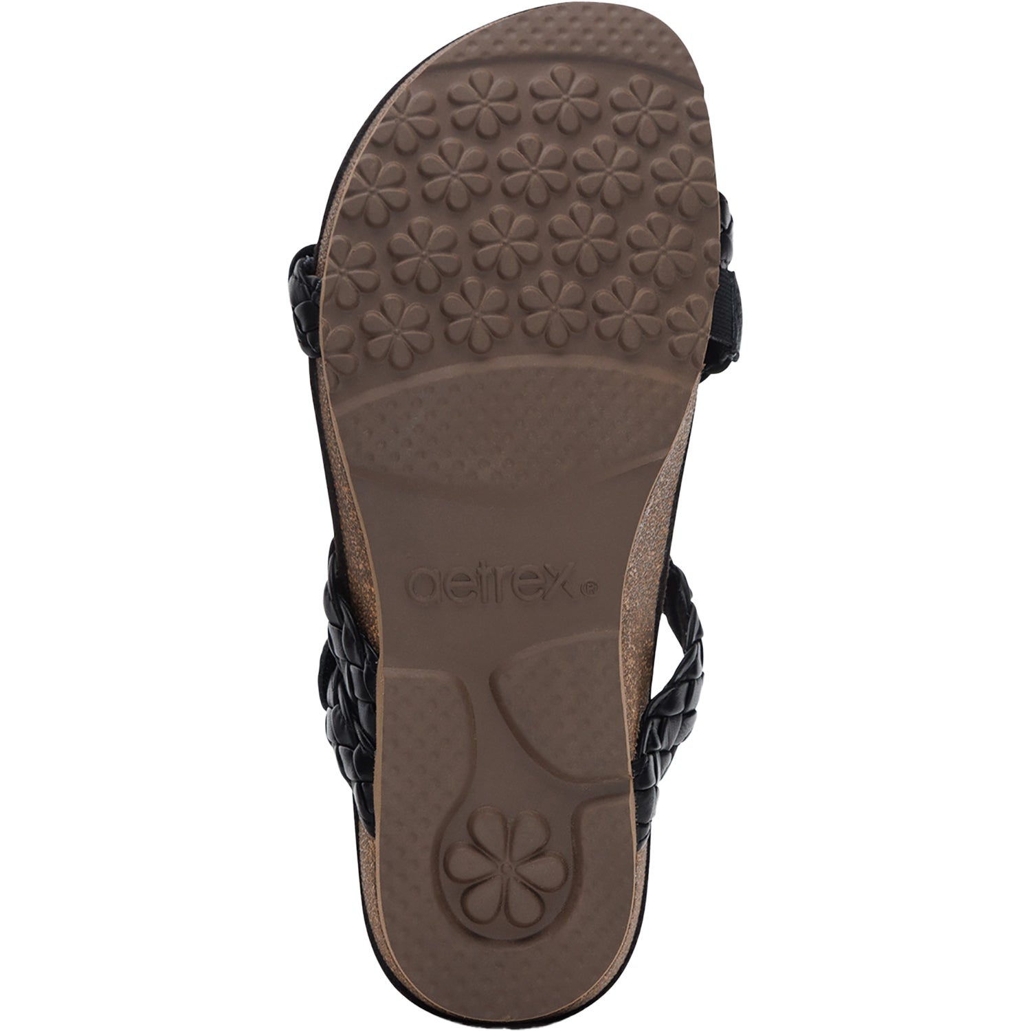 Womens Aetrex Aetrex Josie Braided Women's Slide Sandals Black Black