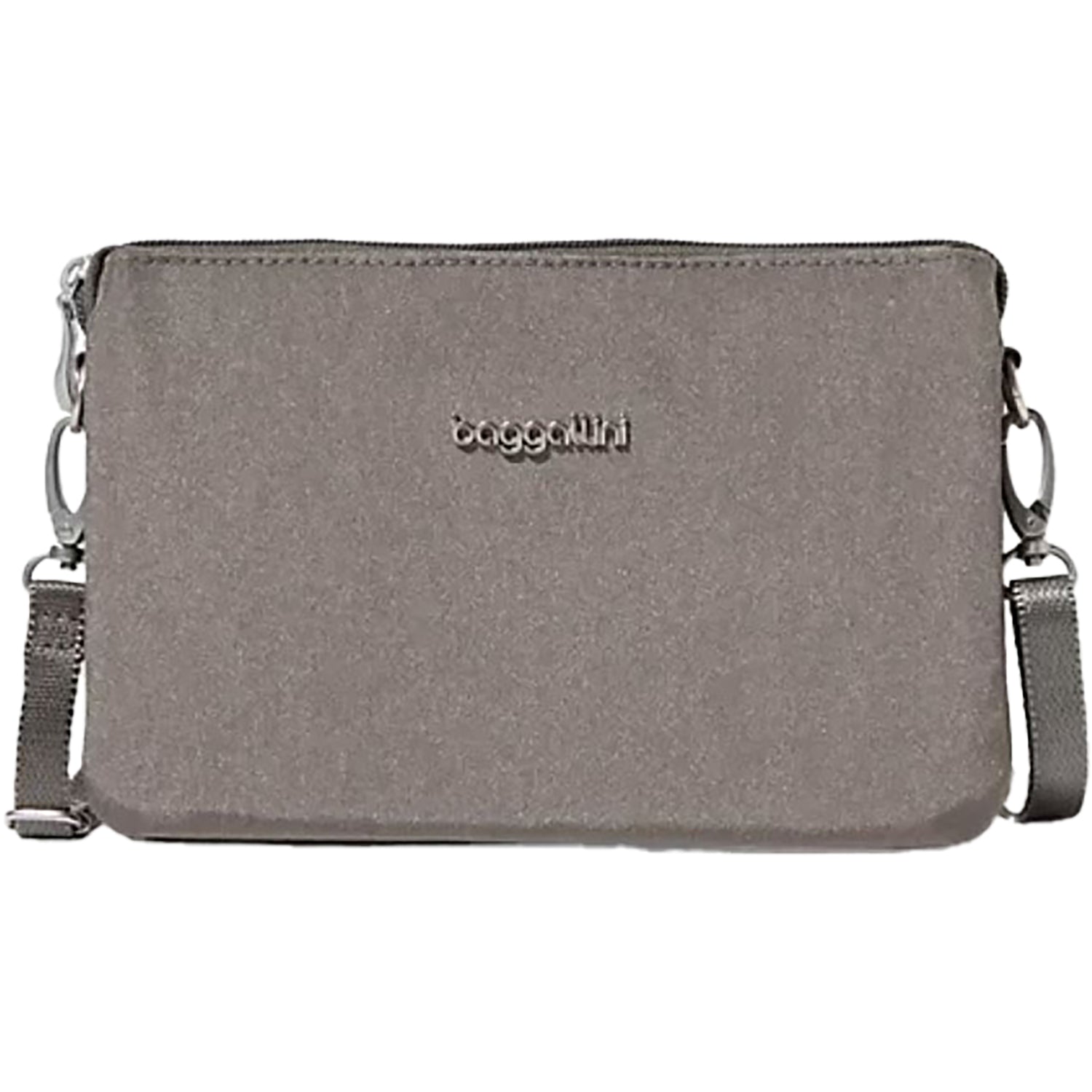 Womens Baggallini Baggallini The Only Mini Bag Handbag Sterling Shimmer Nylon Sterling Shimmer Nylon
