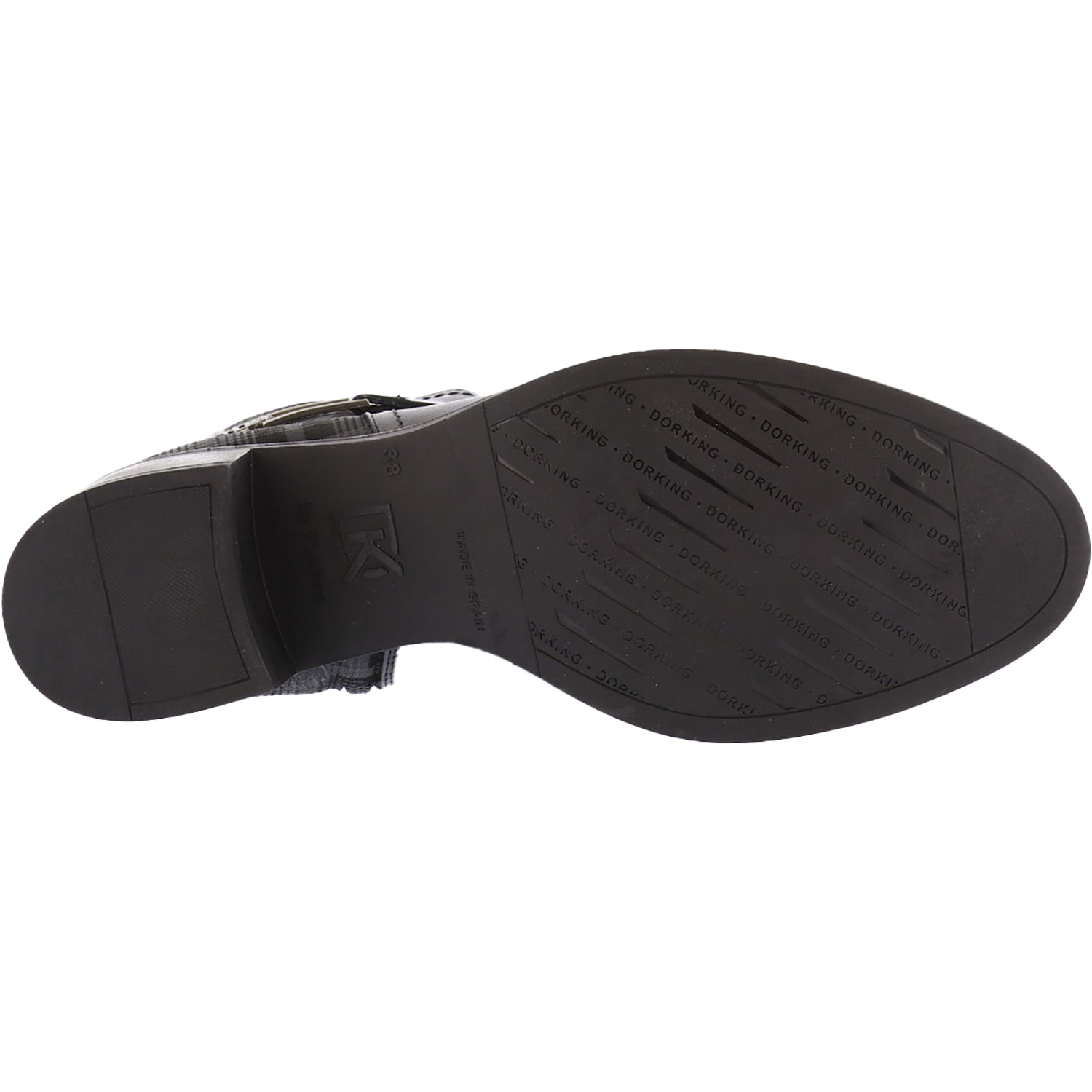 Womens Dorking Women's Dorking Chiara D9133-101792 Black Leather/Plaid Black Leather/Plaid