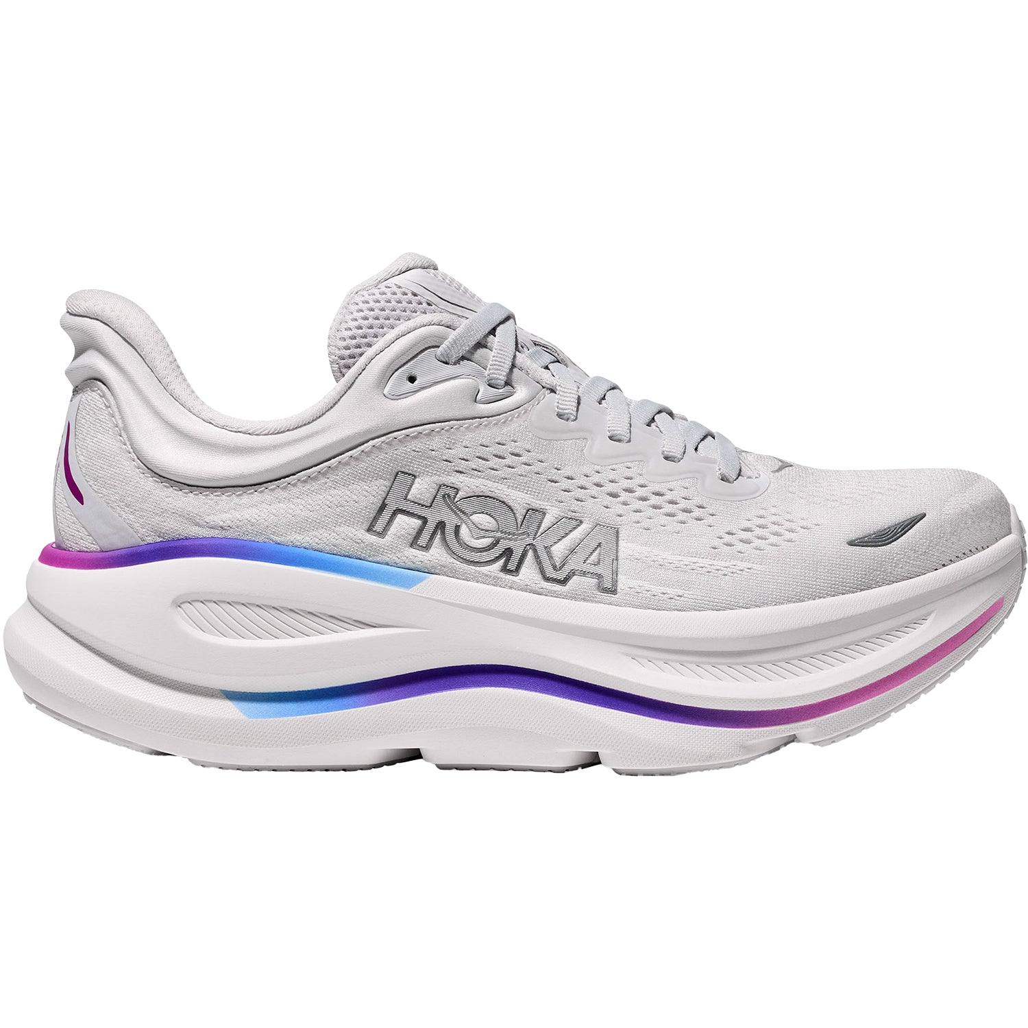 Women's Hoka Bondi Cosmic Grey/White Mesh (Neutral Support