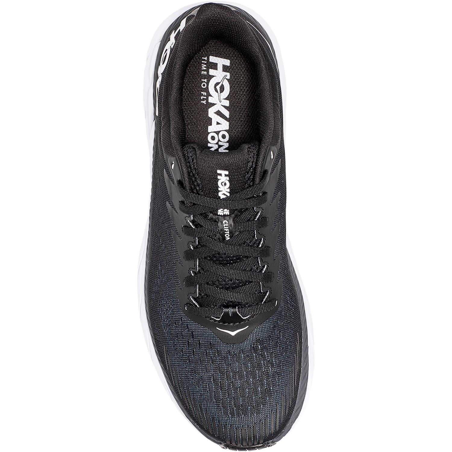 Mens Hoka one one Men's Hoka One One Clifton 7 Black/White Mesh Black/White Mesh