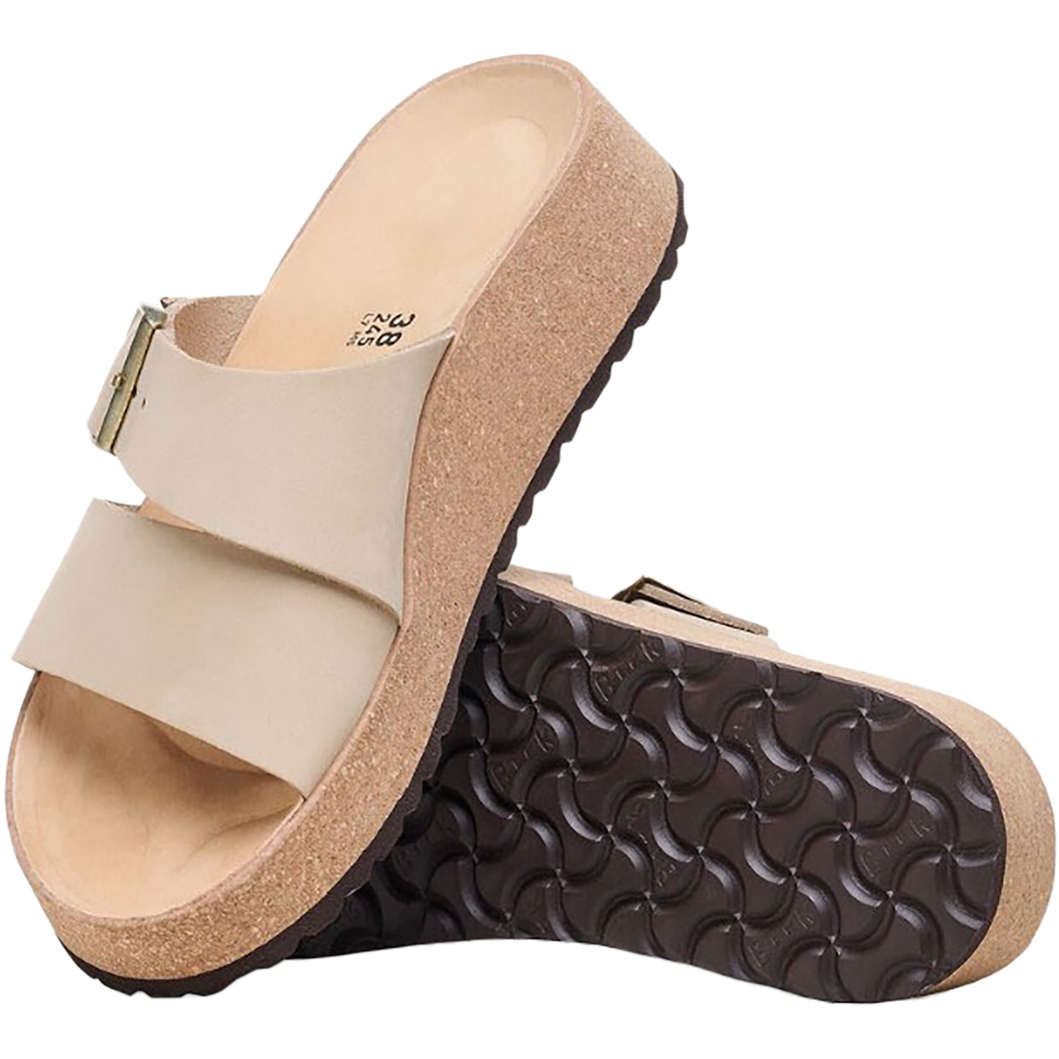 Womens Birkenstock Birkenstock Papillio Almina Women's Wedge Heel Sandals Sandcastle Sandcastle