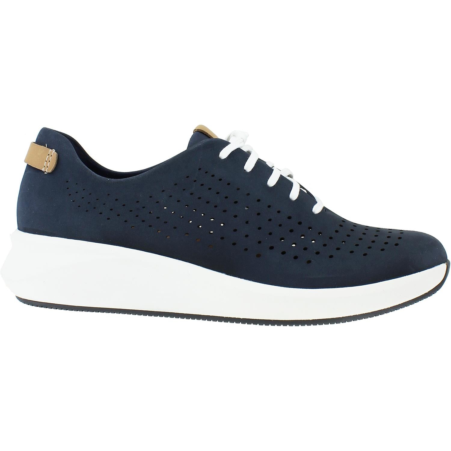 Womens Clarks Women's Clarks Un Rio Tie Navy Nubuck Navy Nubuck