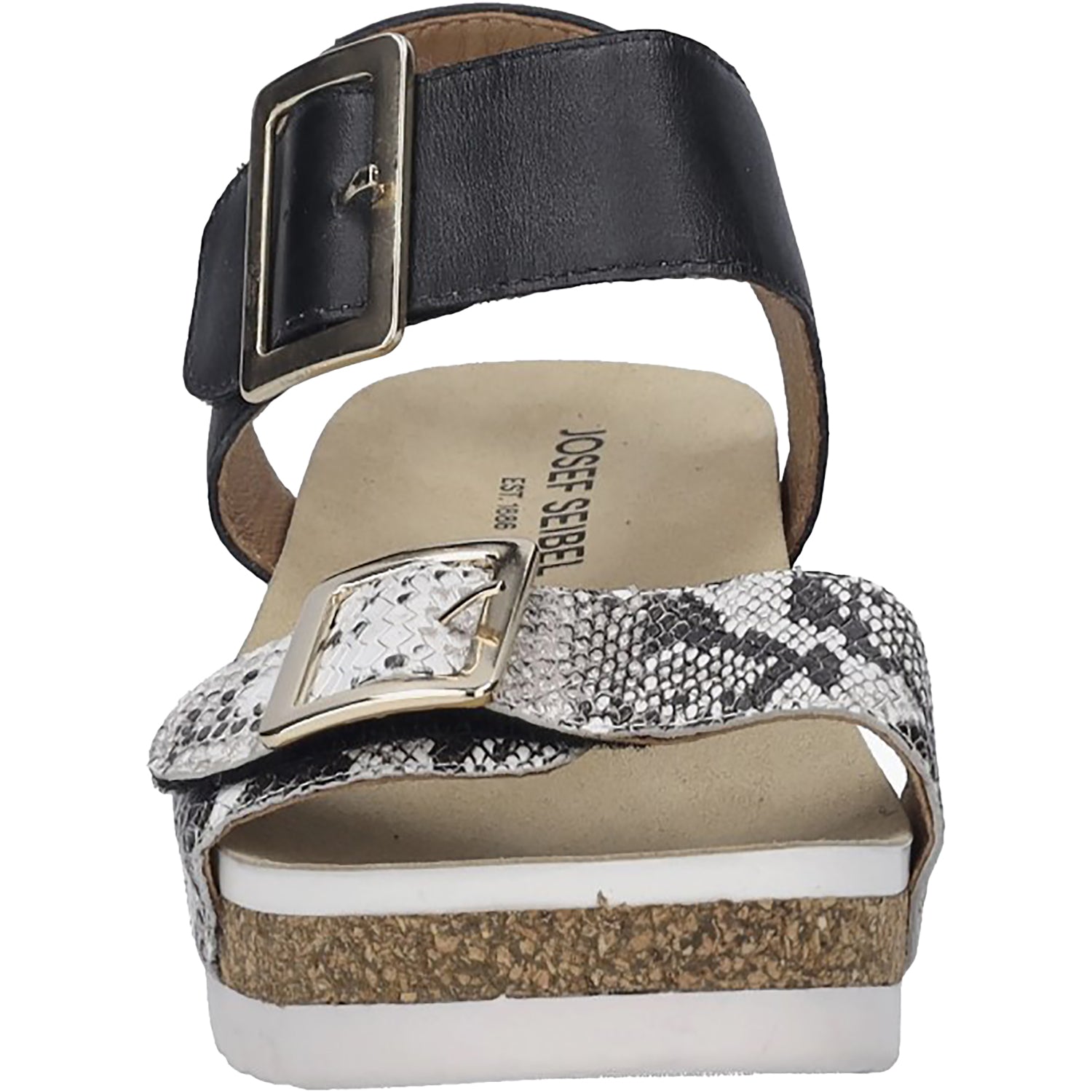 Womens Josef seibel Josef Seibel Quinn 02 Women's Wedges Black Snake Black Snake