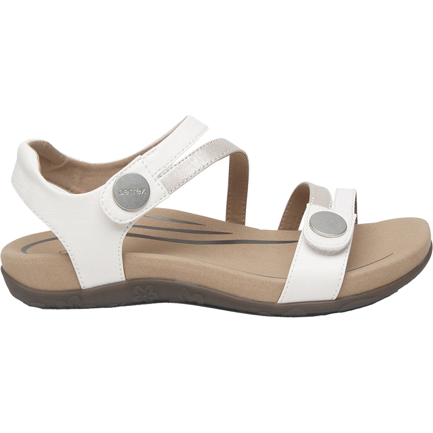 Womens Aetrex Women's Aetrex Jess White Synthetic White Synthetic