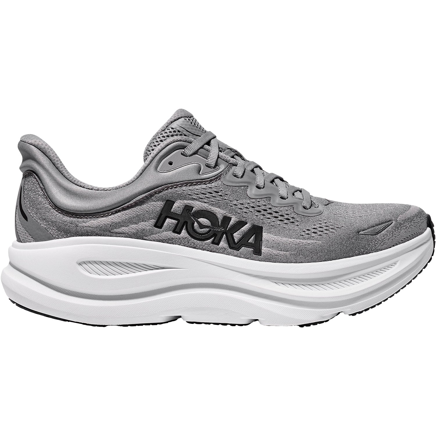 Mens Hoka one one Men's Hoka Bondi 9 Galactic Grey/Stellar Grey Mesh (Neutral Support) Galactic Grey/Stellar Grey Mesh