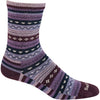 Womens Sockwell Sockwell Crew EC Forever Fairisle Women's Socks Blackberry Blackberry