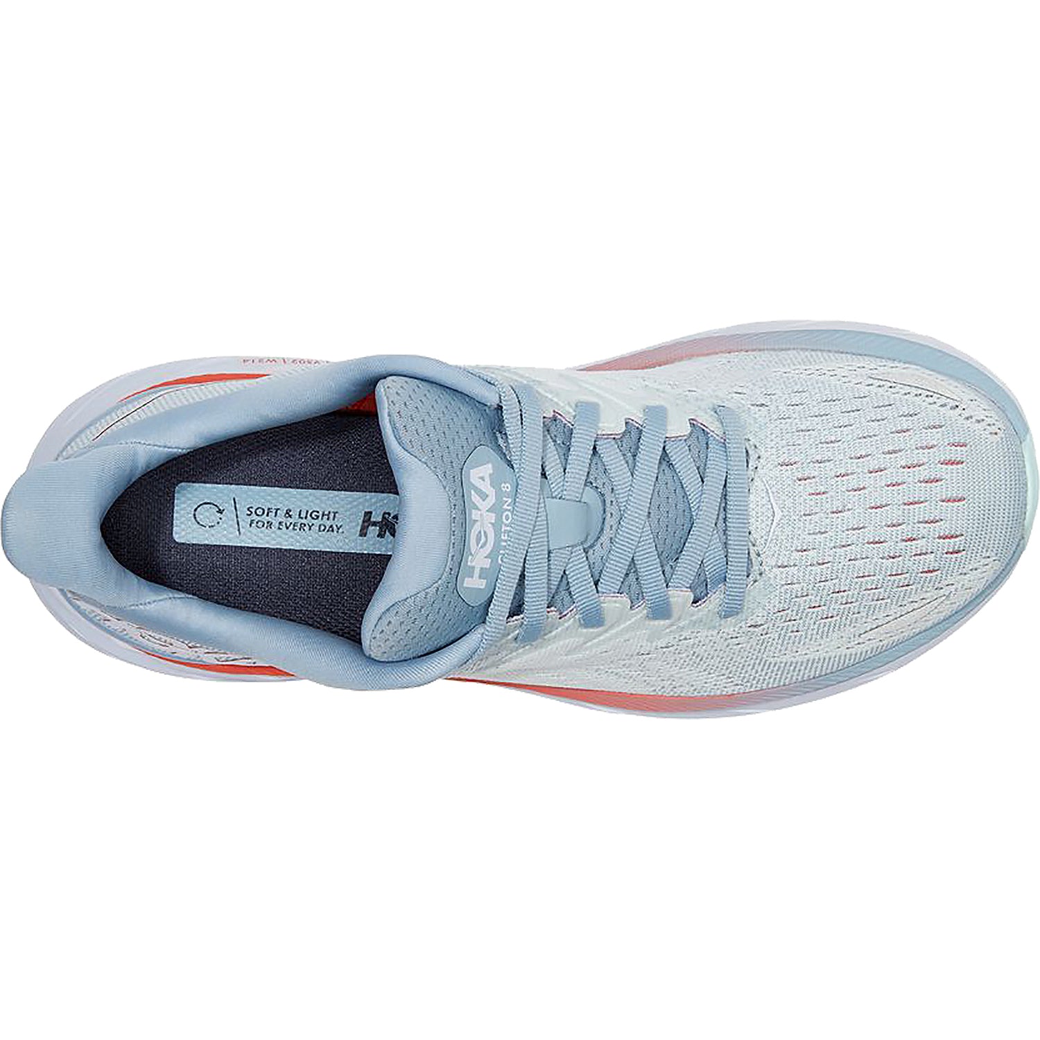 Womens Hoka one one Hoka Clifton 8 Women's Training Shoes Blue Fog/Plein Air Mesh Blue Fog/Plein Air Mesh