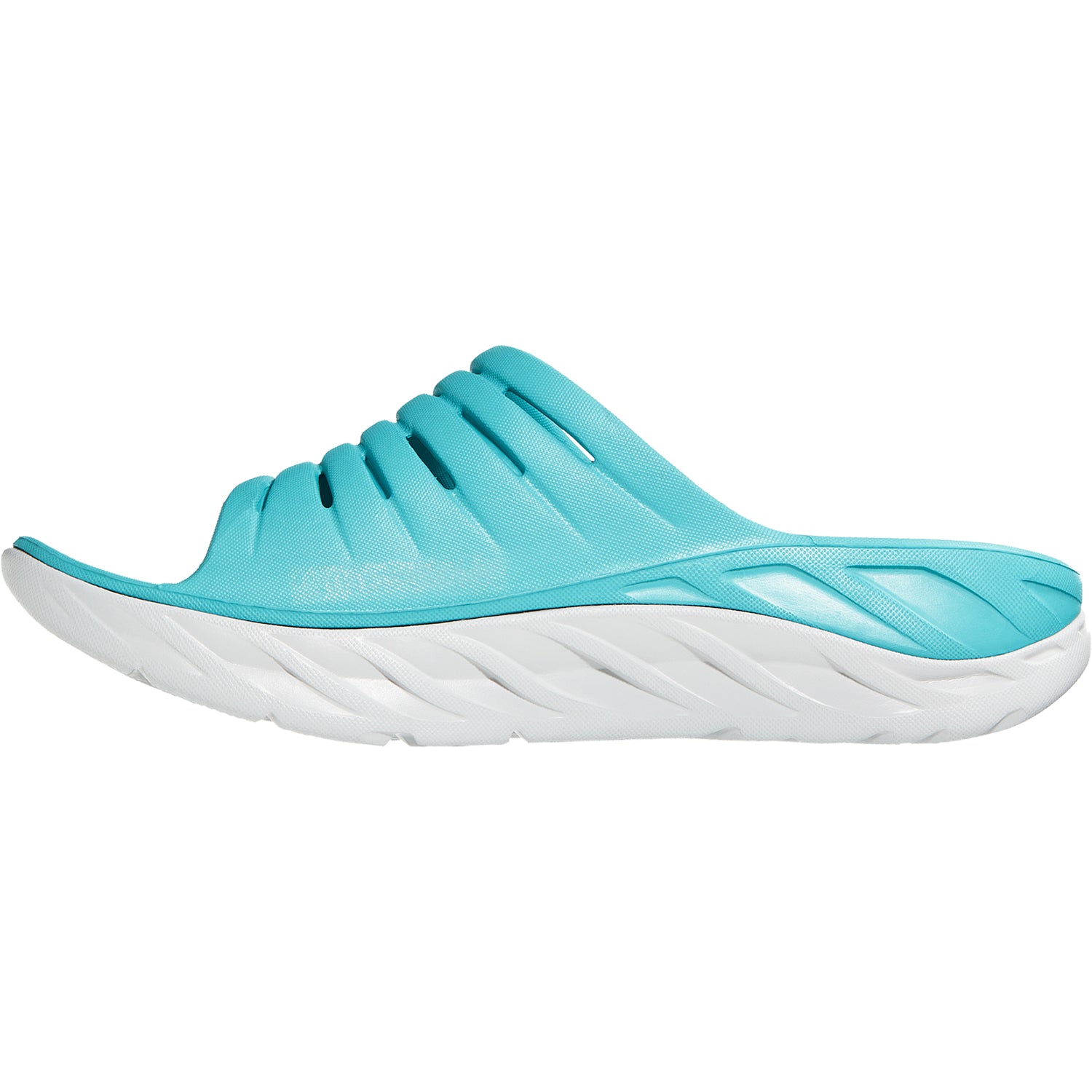 Mens Hoka one one Hoka Ora Recovery Slide Men's Sandals Aquarelle/Blazing Orange EVA Aquarelle/Blazing Orange EVA