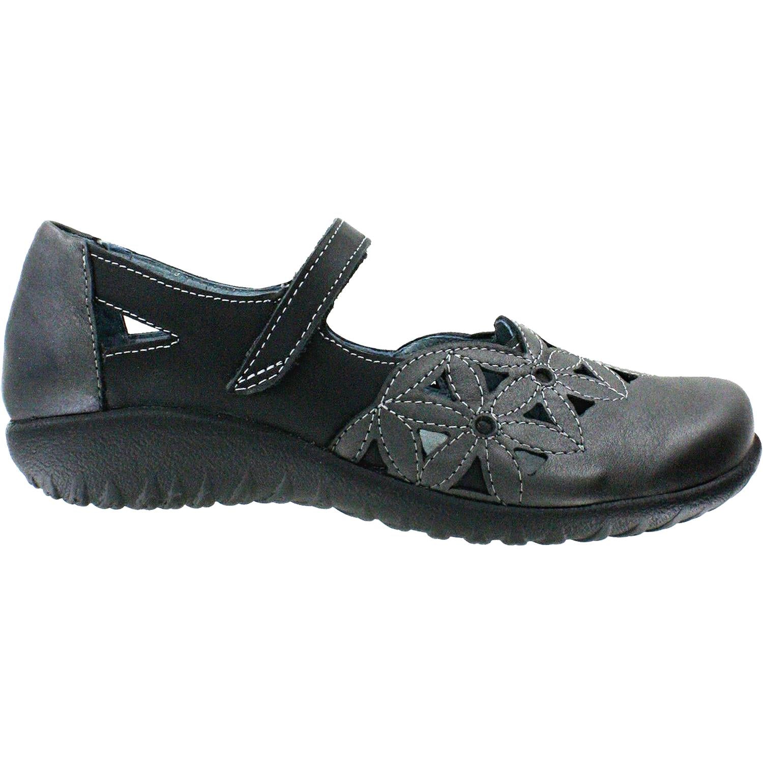 Womens Naot Naot Toatoa Women's Mary Janes Metallic Road/Jet Black Leather Metallic Road/Jet Black Leather